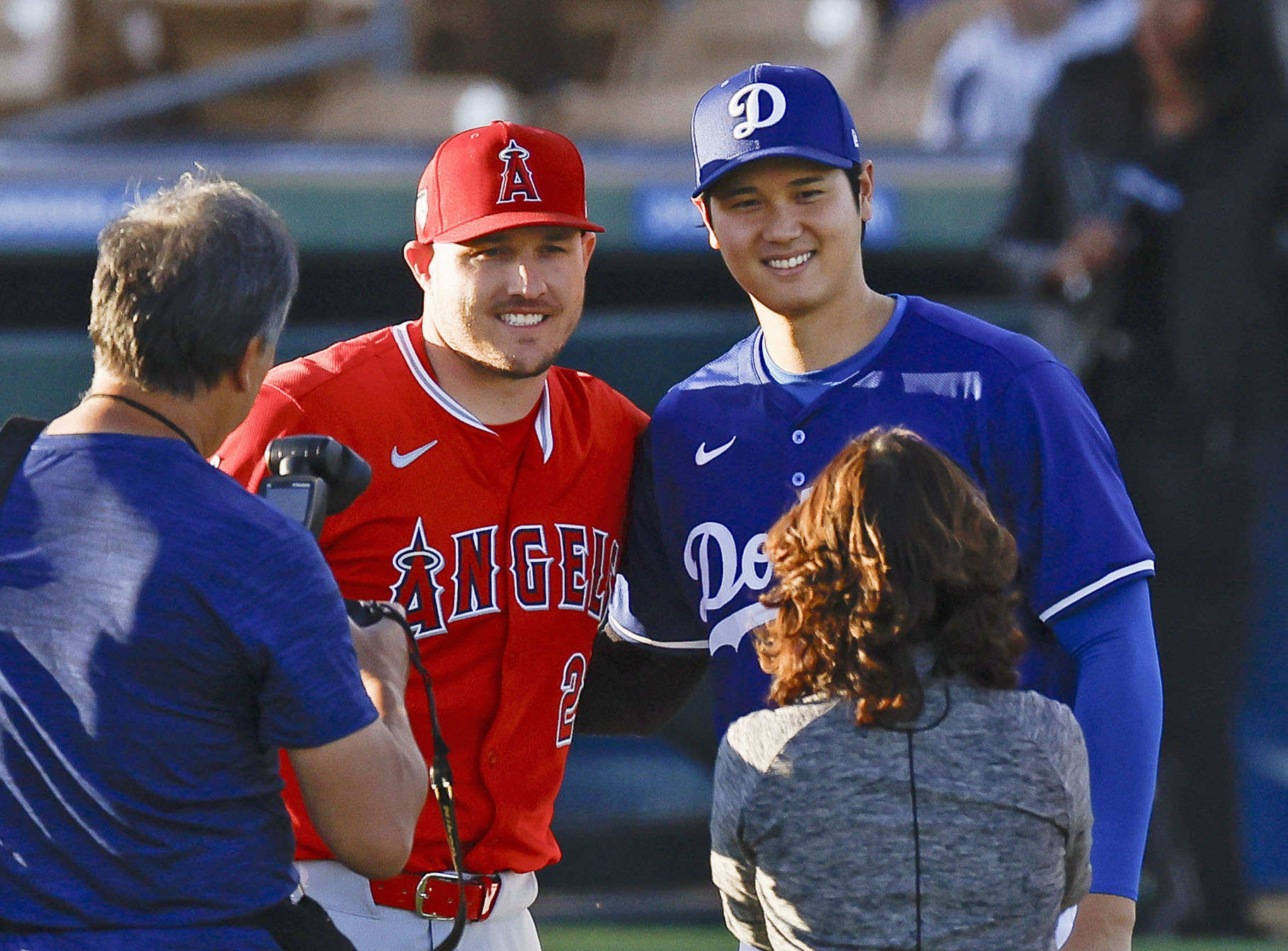 フォトギャラリー】大谷翔平、元チームメイトの“盟友”トラウトと再会