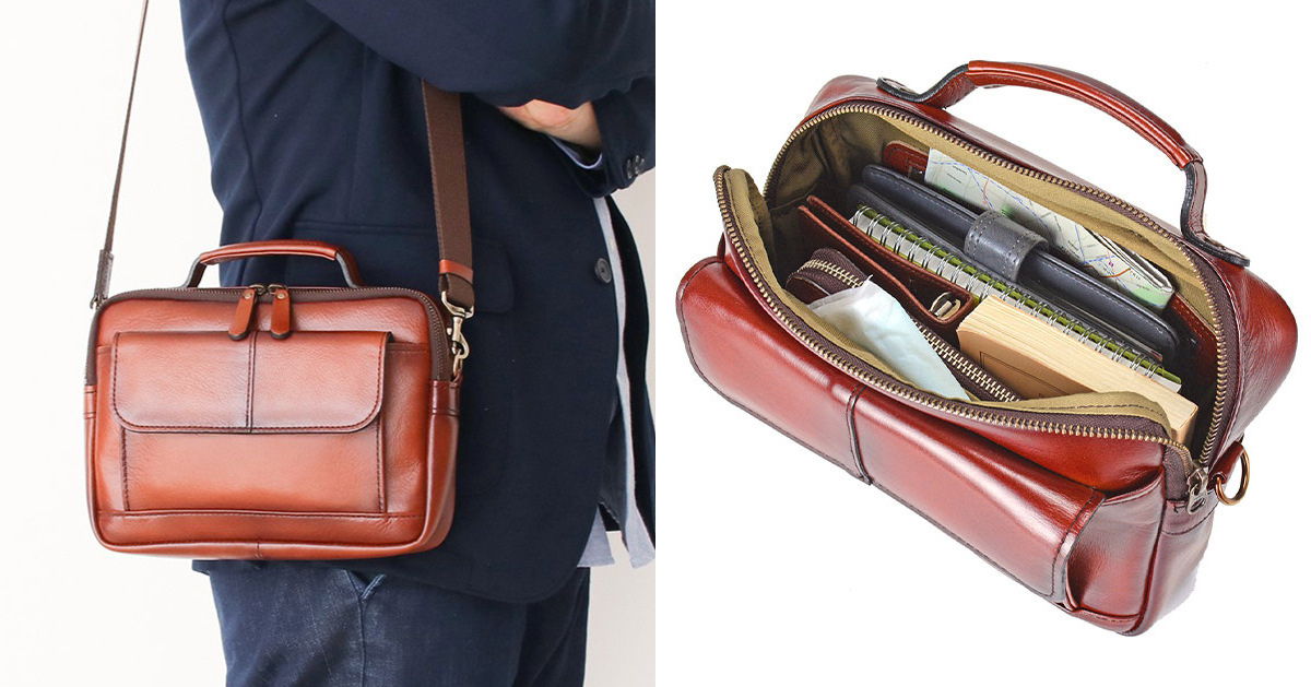 使い込むほどに味わい深まる「GEM BASIC 牛革ショルダーバッグ」 - イザ！