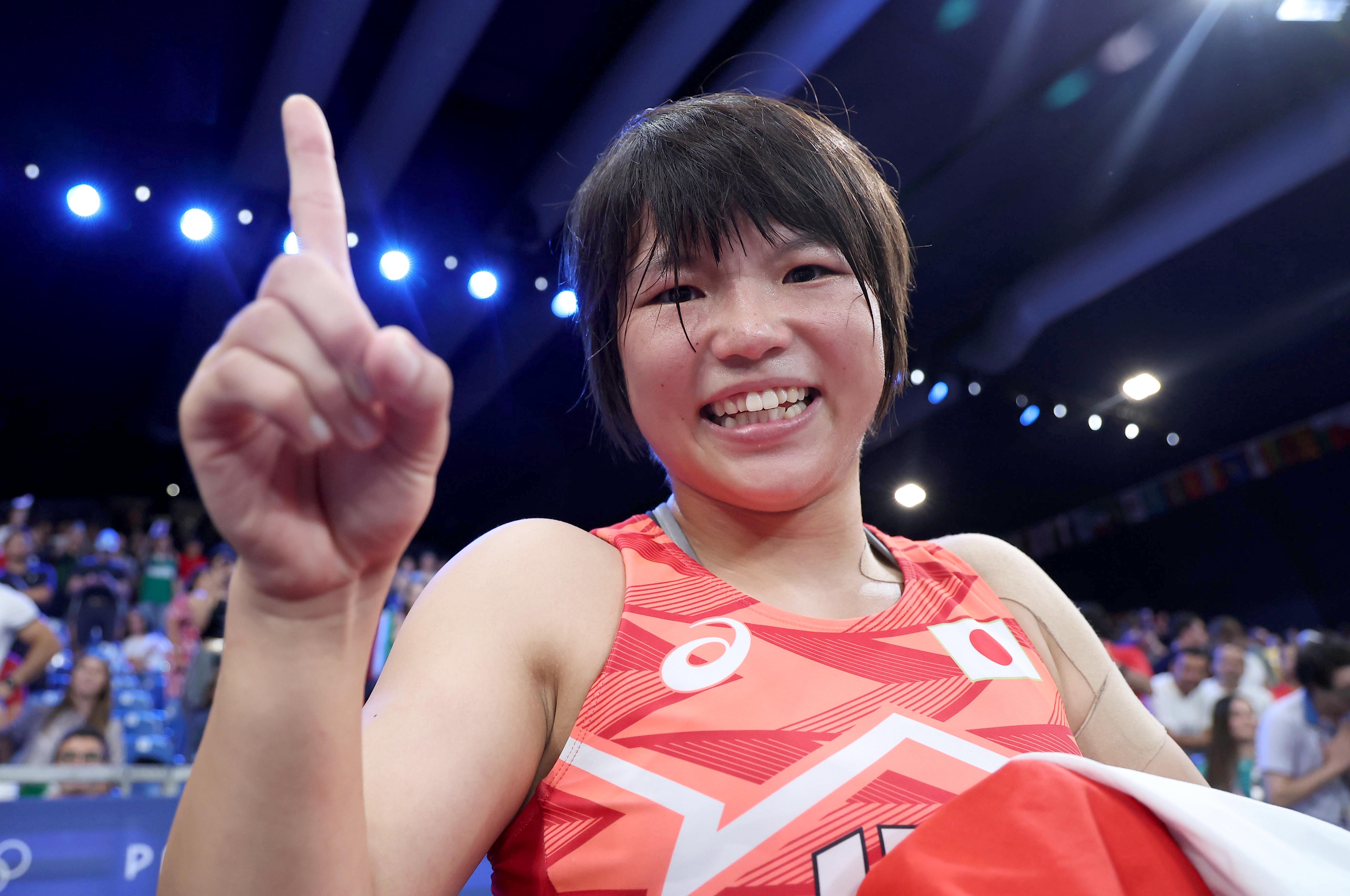 桜井つぐみ「最後は得意な形で」 磨いてきた「腕とり」で金 レスリング