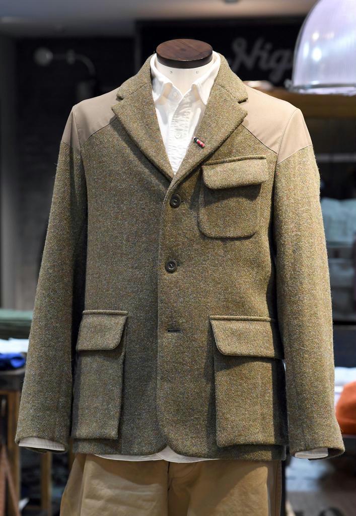 松屋銀座のハリスツイードのジャケット - スーツジャケット