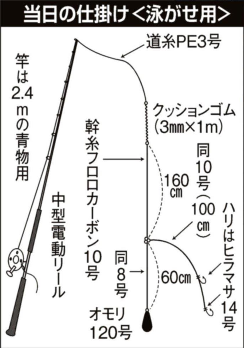 よしもと釣り部通信 ヤリイカの泳がせでワラサ大物狙い デニス松下２ ８キロ 相模湾 小網代沖 1 2ページ サンスポ