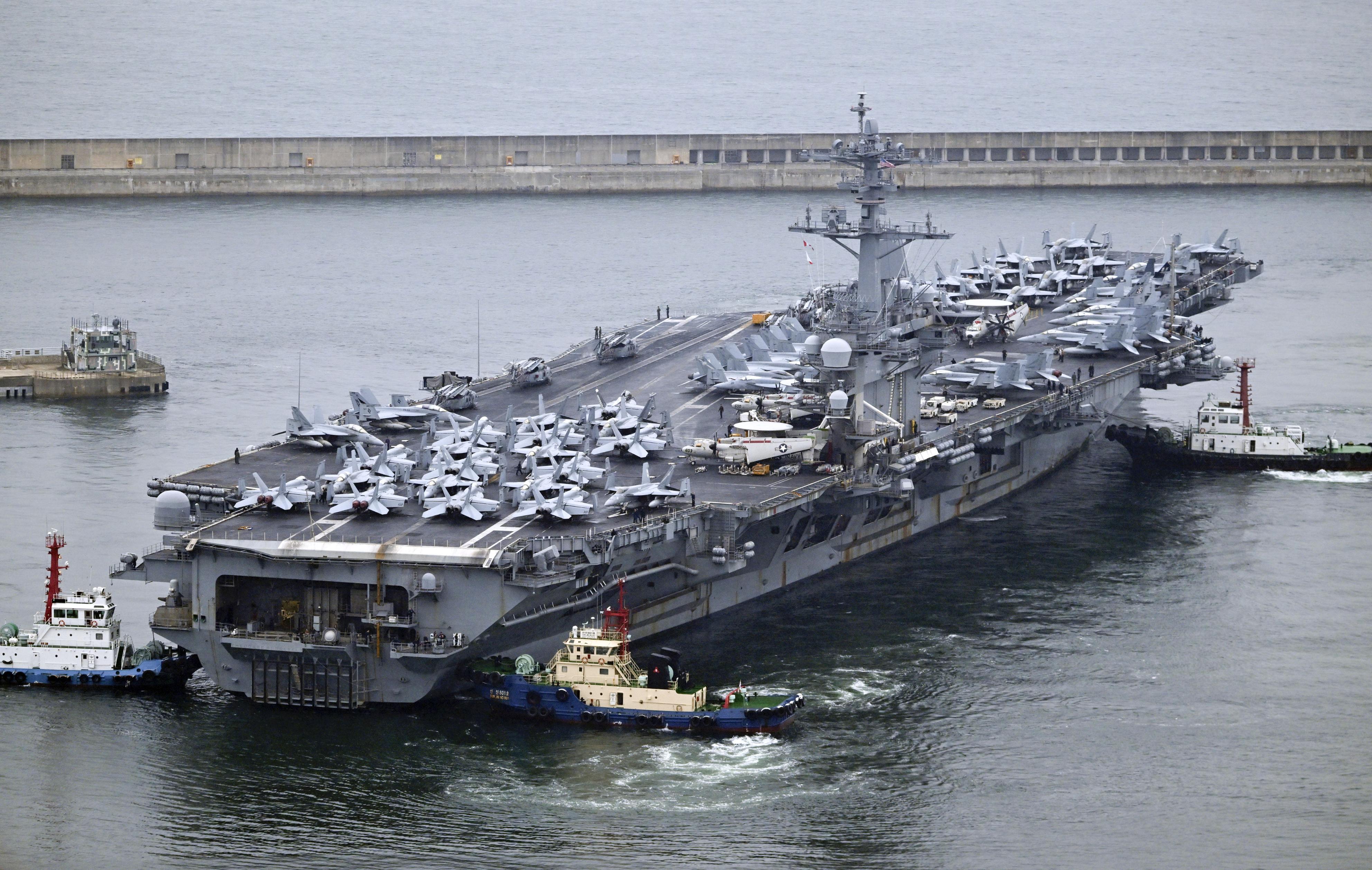 米原子力空母が韓国入港、日韓との共同訓練で露朝牽制へ - 産経ニュース