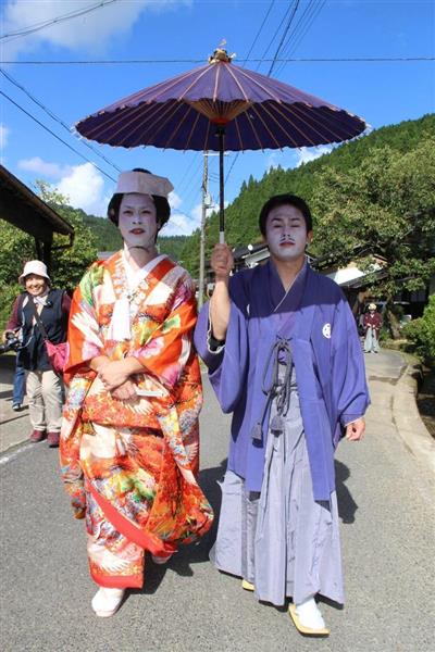 男性 花嫁 に変身 兵庫で奇祭 男仮装花嫁行列 産経ニュース