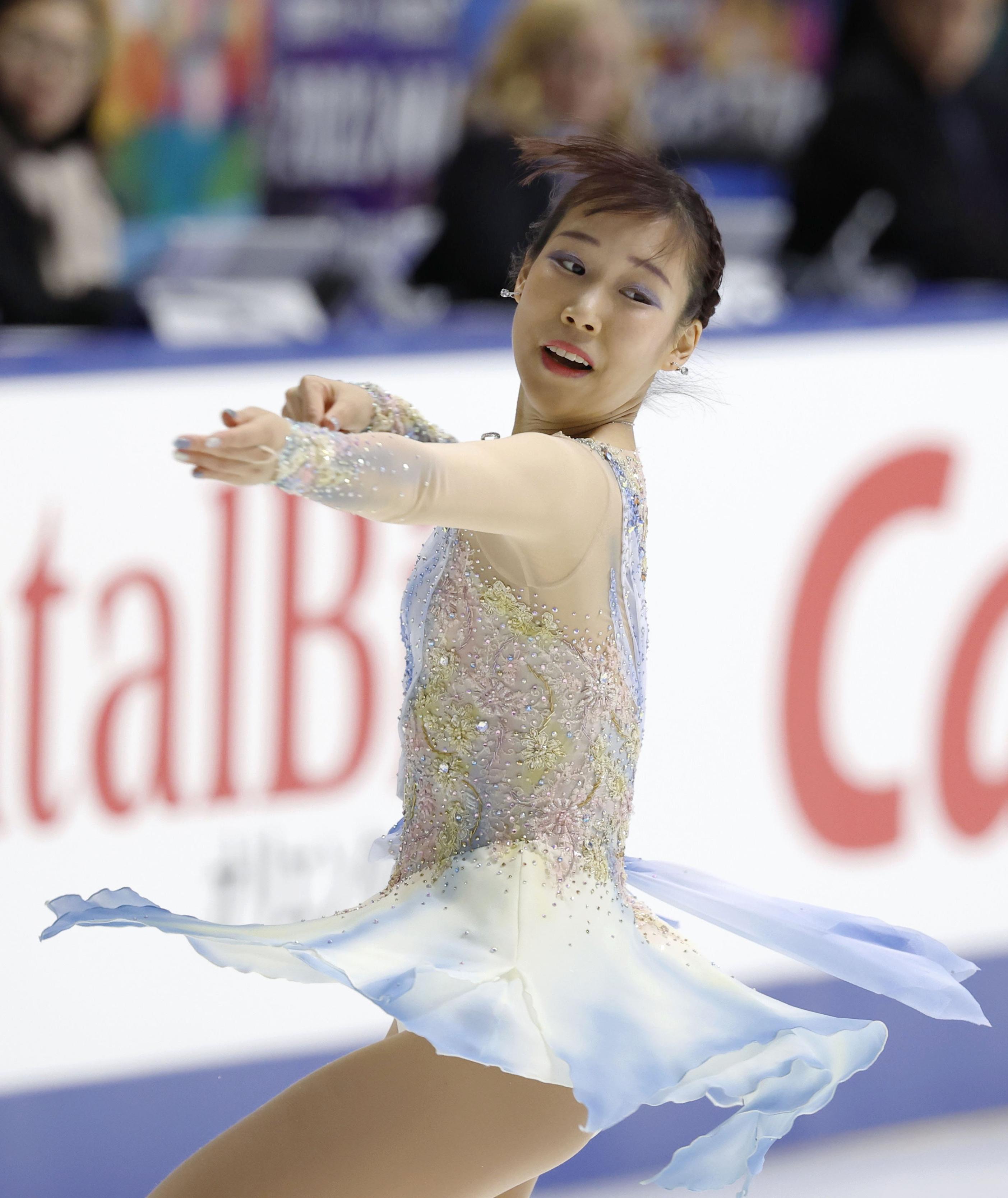 フィギュアスケート　NHK杯　ストラップ　関係者用　非売品 フォト】GP初出場の青木祐奈「幸せ」な4分間 フィギュア