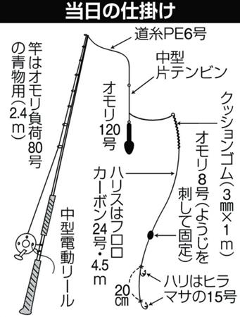 半夜イカブリ快幕 ５キロ級に電動リールがうれしい悲鳴 1 4ページ サンスポ