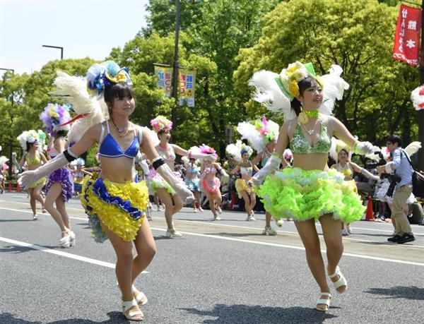 サンバチームも熱くパフォーマンス 神戸まつり ６０００人パレード 産経ニュース