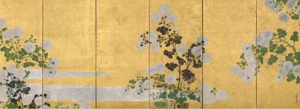 優美な光沢を放ち回廊を埋め尽くす 岡田美術館特別展「金屏風の祭典