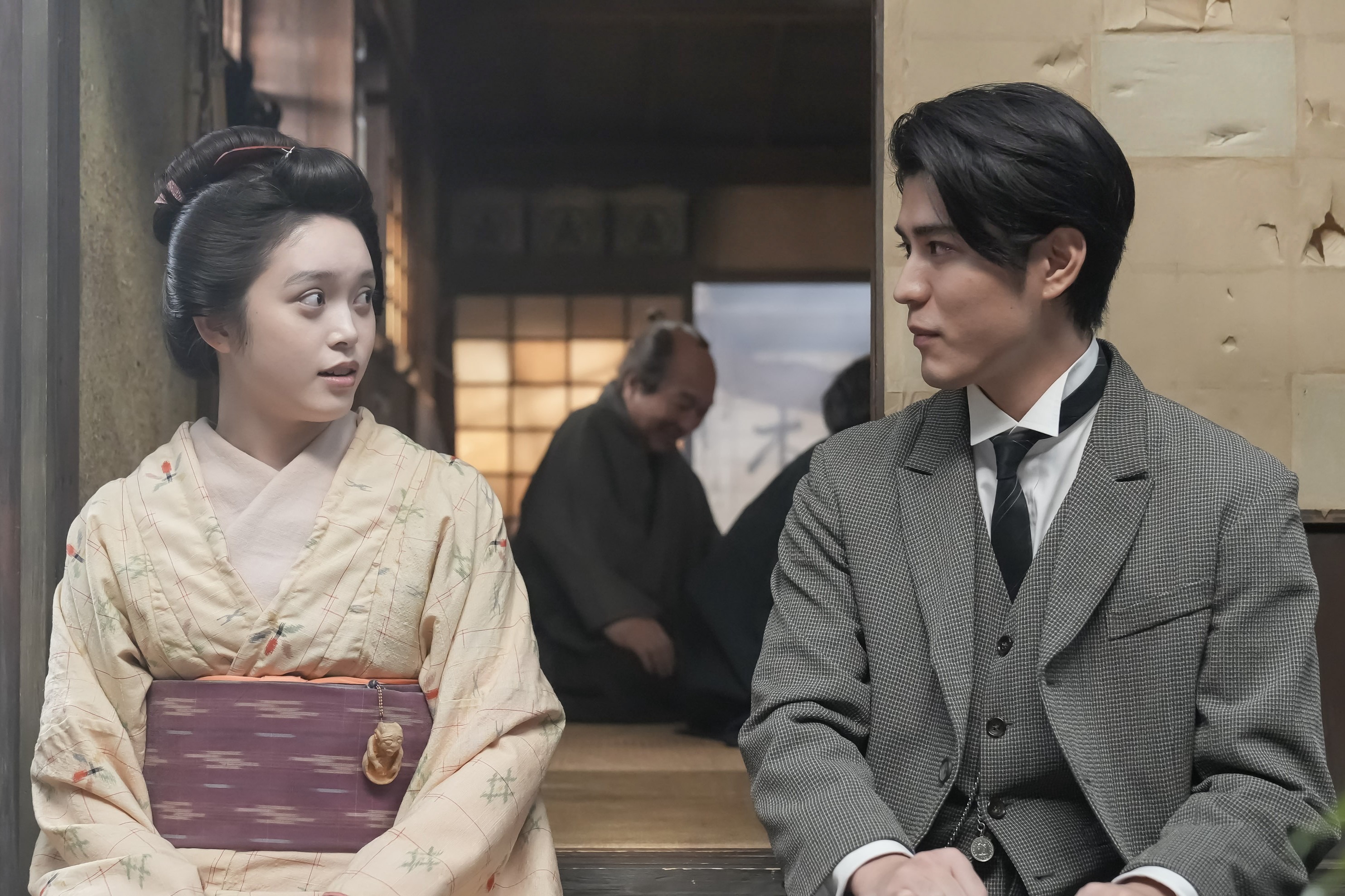 明日の「ばけばけ」第63回 トキと銀二郎が再会 話弾むイライザと錦織