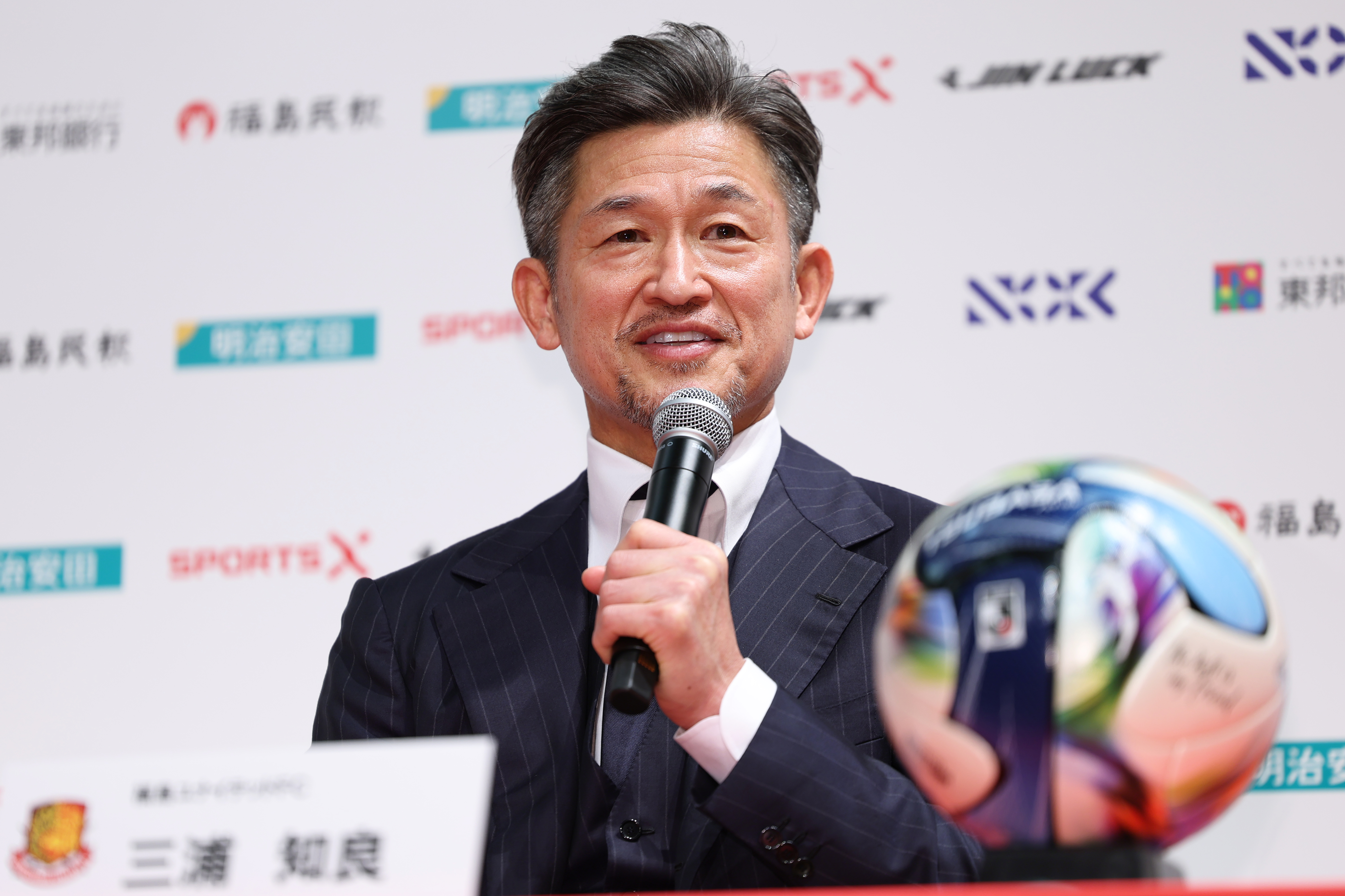 震災チャリティーマッチ「思い出深い」 カズが誓う新たなゴール J3福島