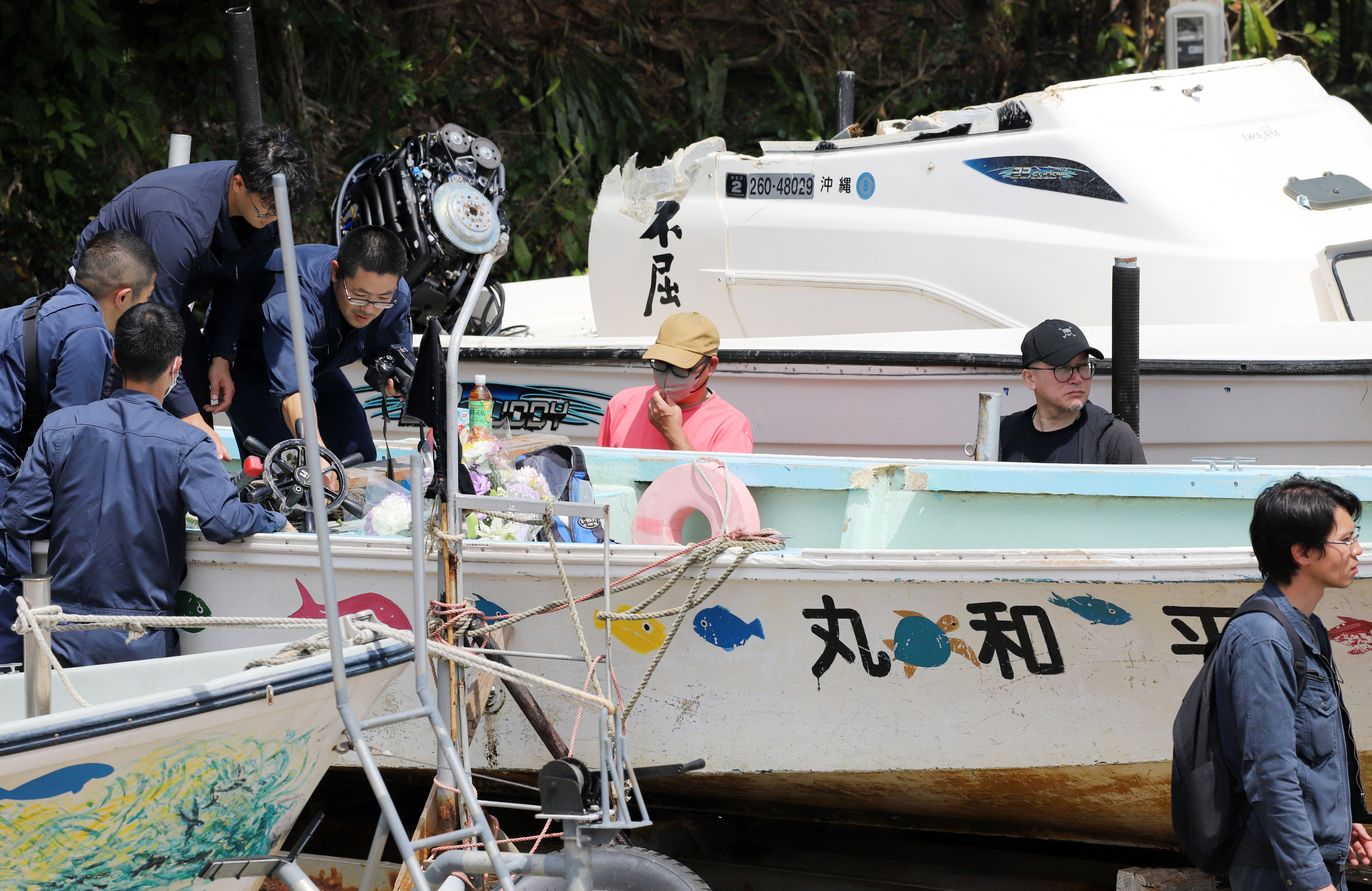 平和丸」船長、実況見分に立ち会うも無言のまま立ち去る 辺野古転覆 