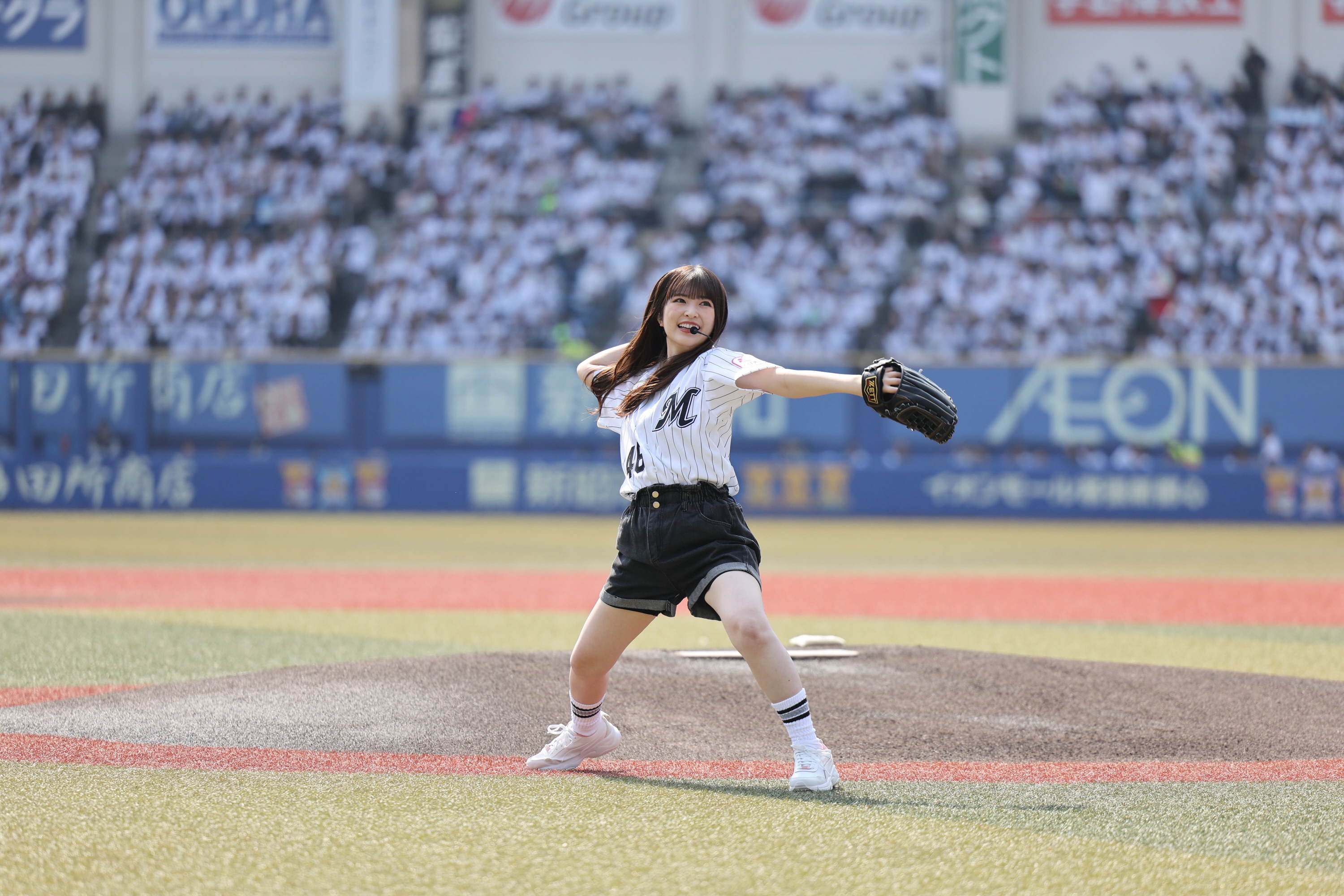 乃木坂野球部・柴田柚菜がセレモニアルピッチ「100点の投球でした