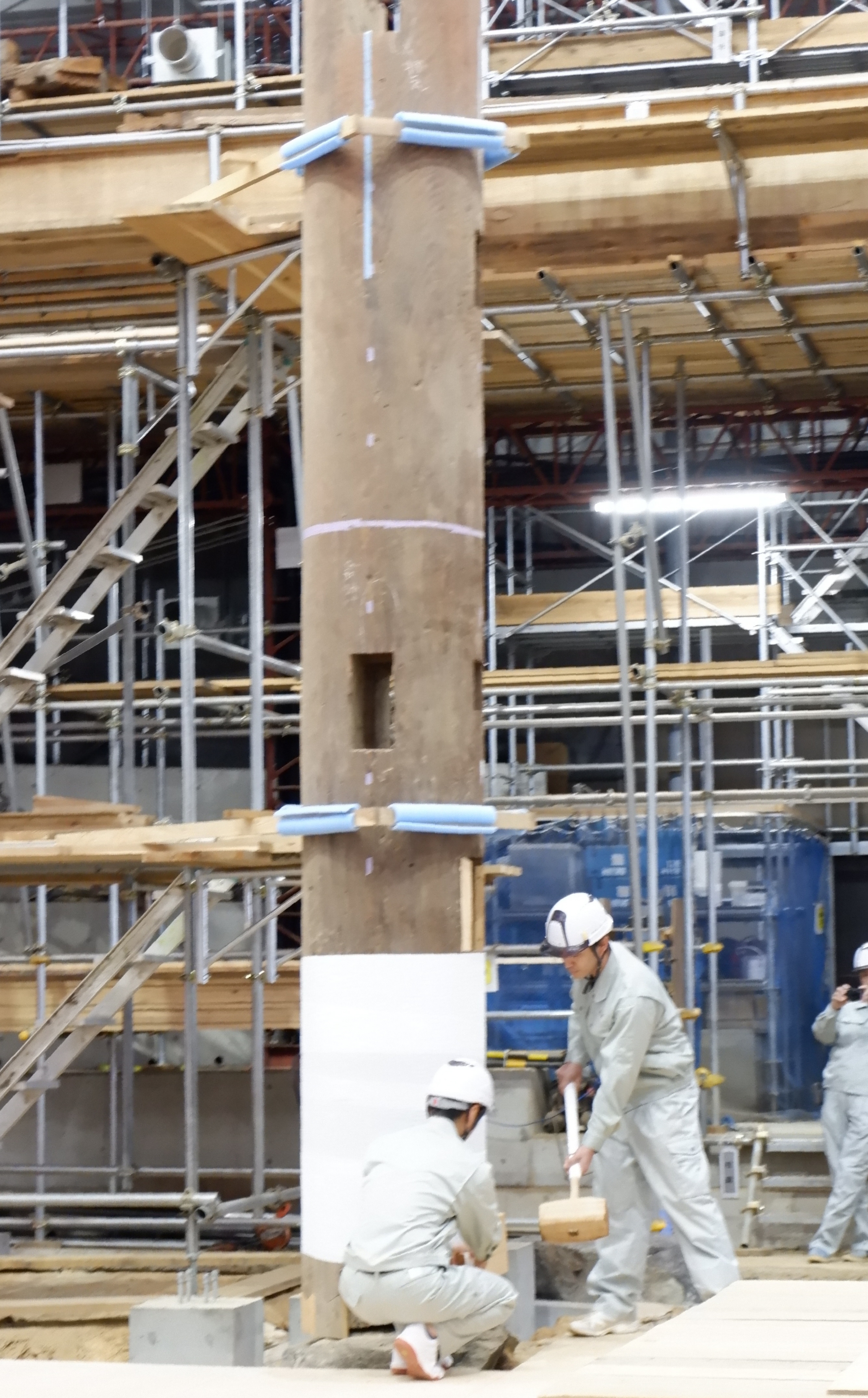 国宝・仁王門を次代に、解体修理中の金峯山寺で立柱式 令和10年度の