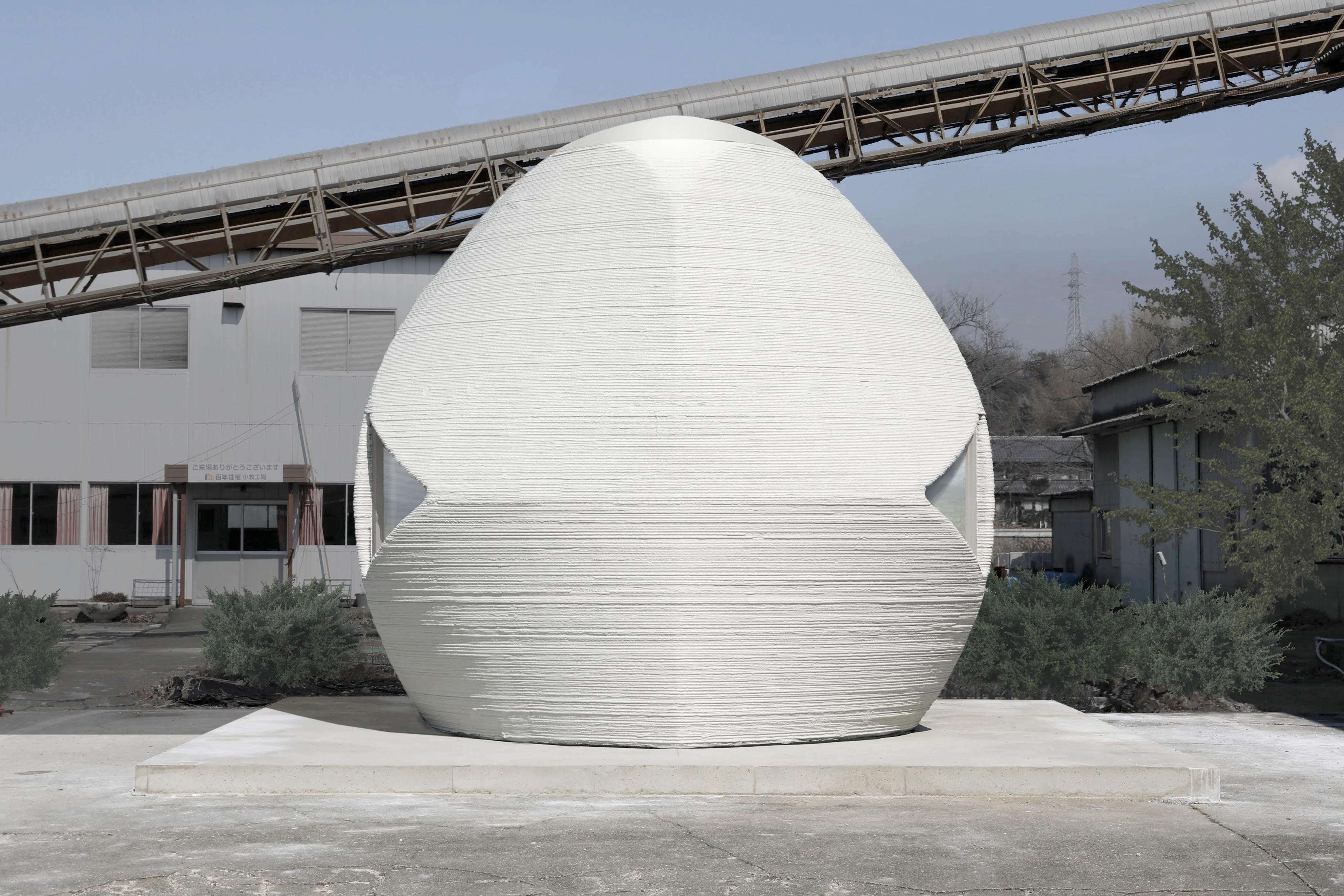 石塑粘土 立体作品 「高い塔の家」 No.3 オブジェ 現代美術 スイスの世界一高い3Dプリンター建築、30mの「白い巨塔」最高層に劇場