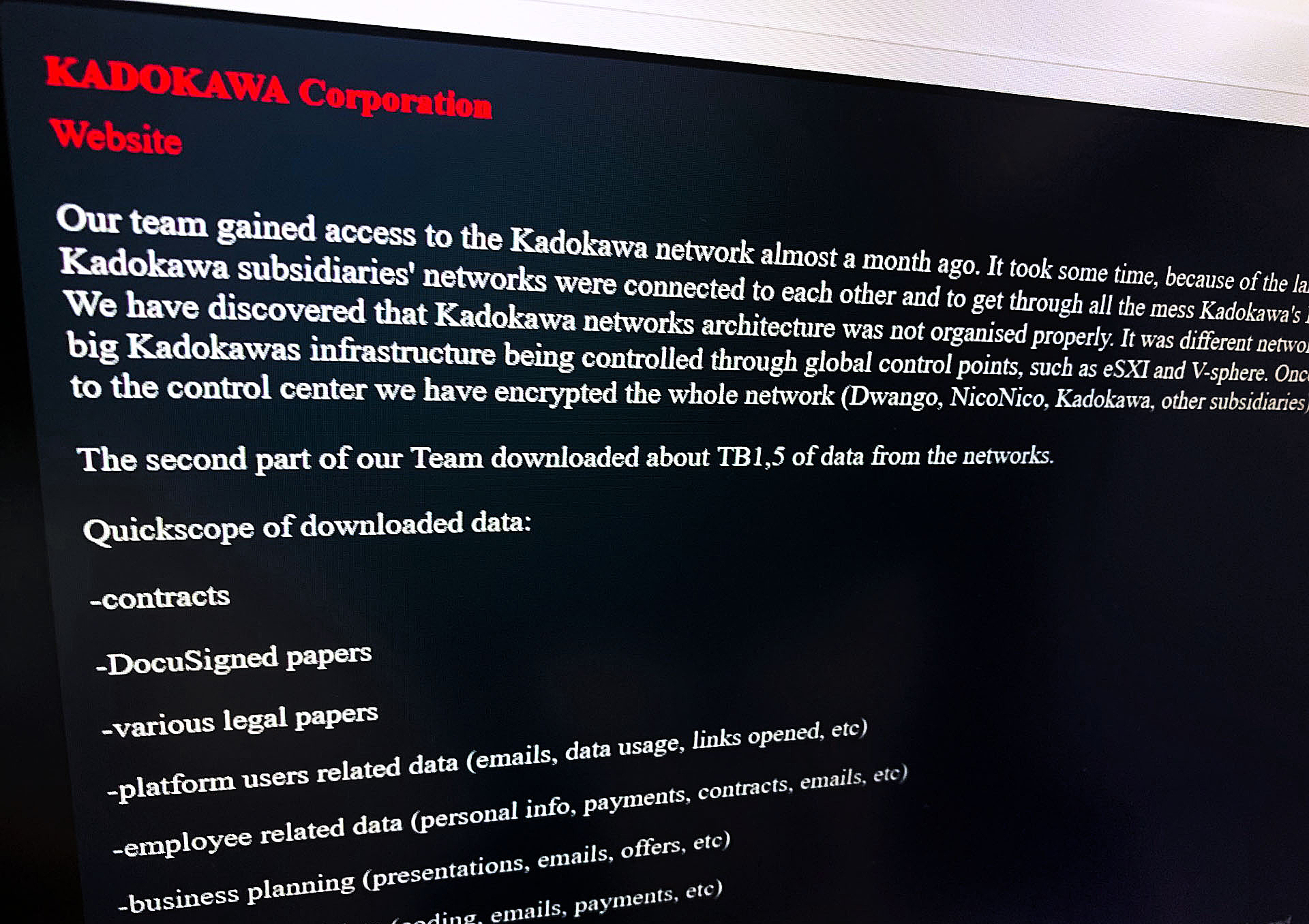 ロシア系ハッカー集団が犯行声明 ＫＡＤＯＫＡＷＡにサイバー攻撃 被害は深刻、既刊本の出荷部数〝３分の１〟に減少 - zakzak：夕刊フジ公式サイト