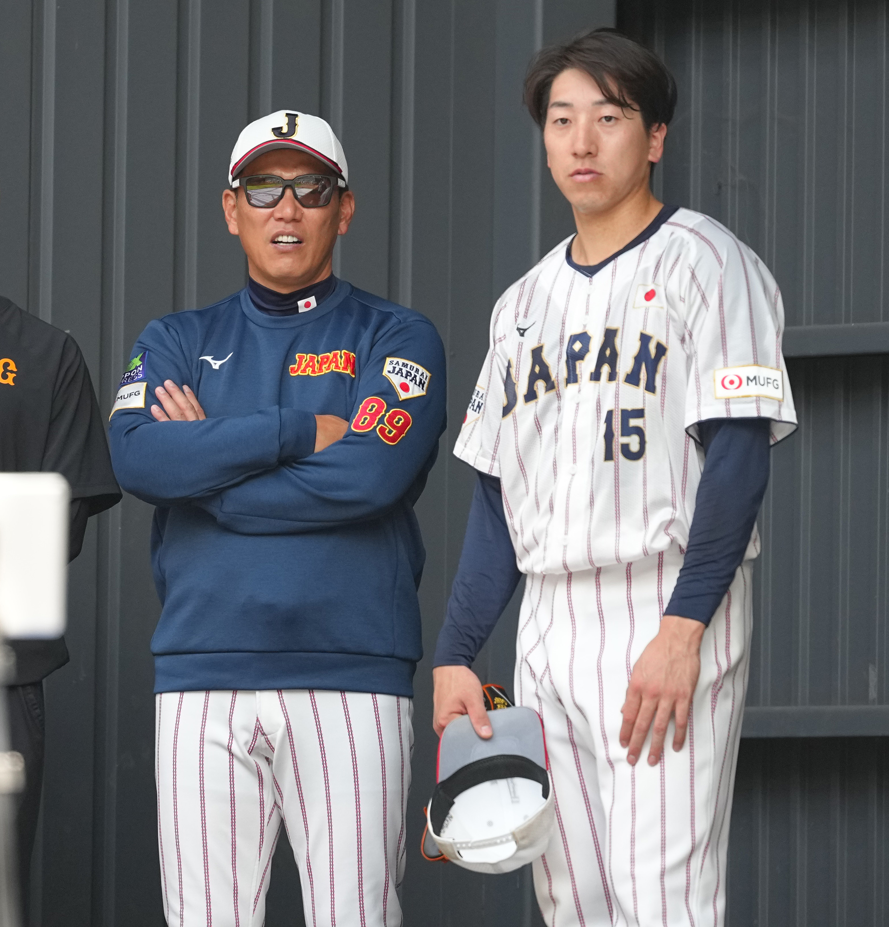 侍ジャパン・大勢＆松山、そろってブルペン入り 井端監督「期待しか