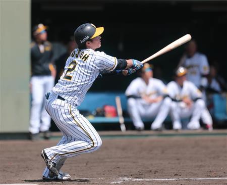 阪神・北條、新フォーム効果弾！左腕撃ち「今のところいい感じ」（1/3