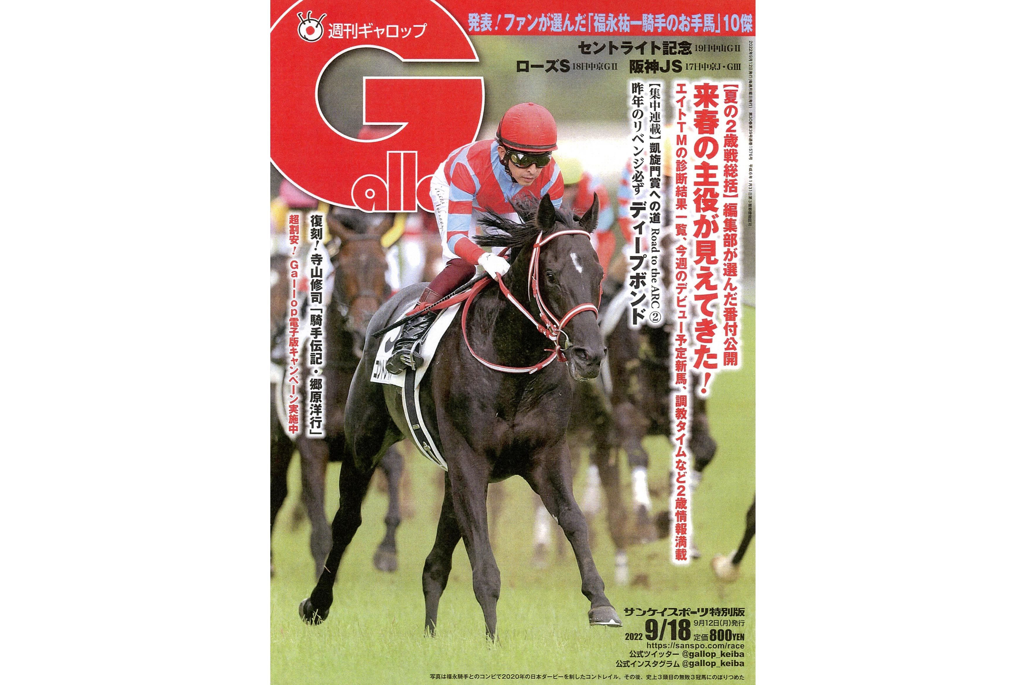 週刊ギャロップ最新号 競馬雑誌 Gallop セントライト記念 ローズ