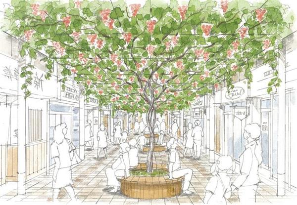 甲府中心街にブドウ棚 設計士ら 独特の景観 でにぎわい構想 1 2ページ 産経ニュース