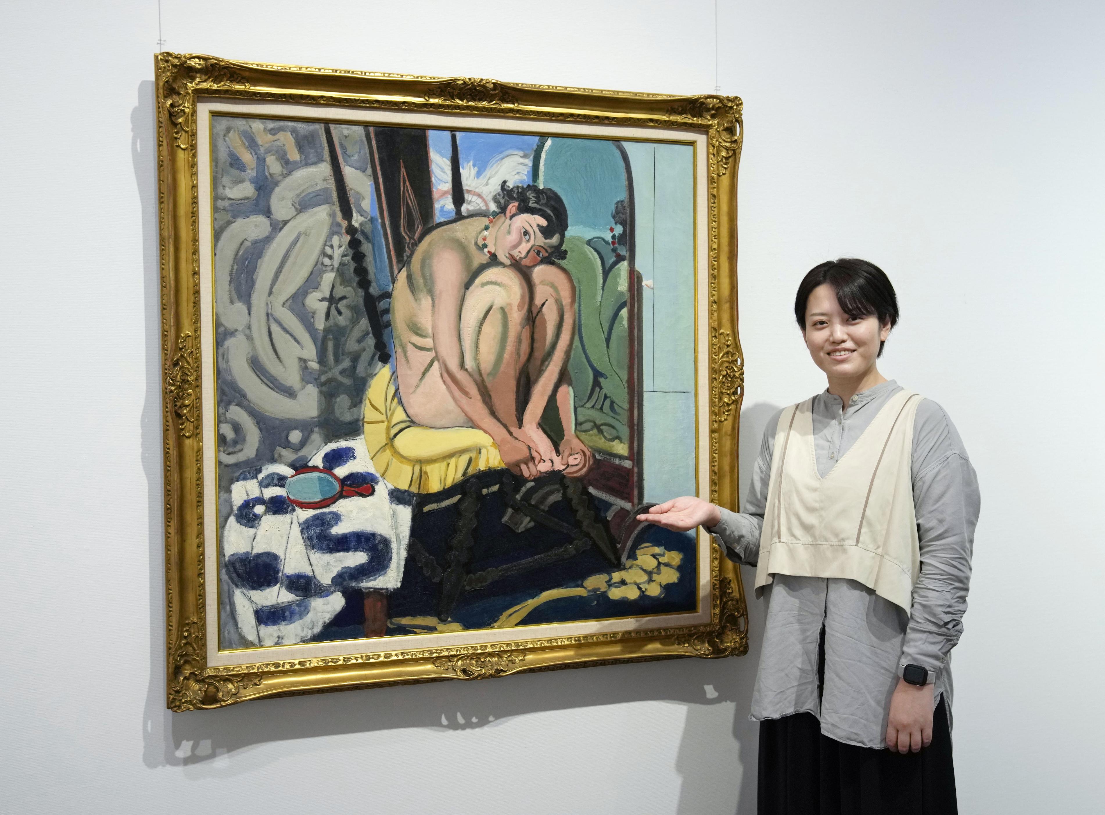 宮本三郎 裸婦 肉筆 額装 水彩 洋画 ms06u-