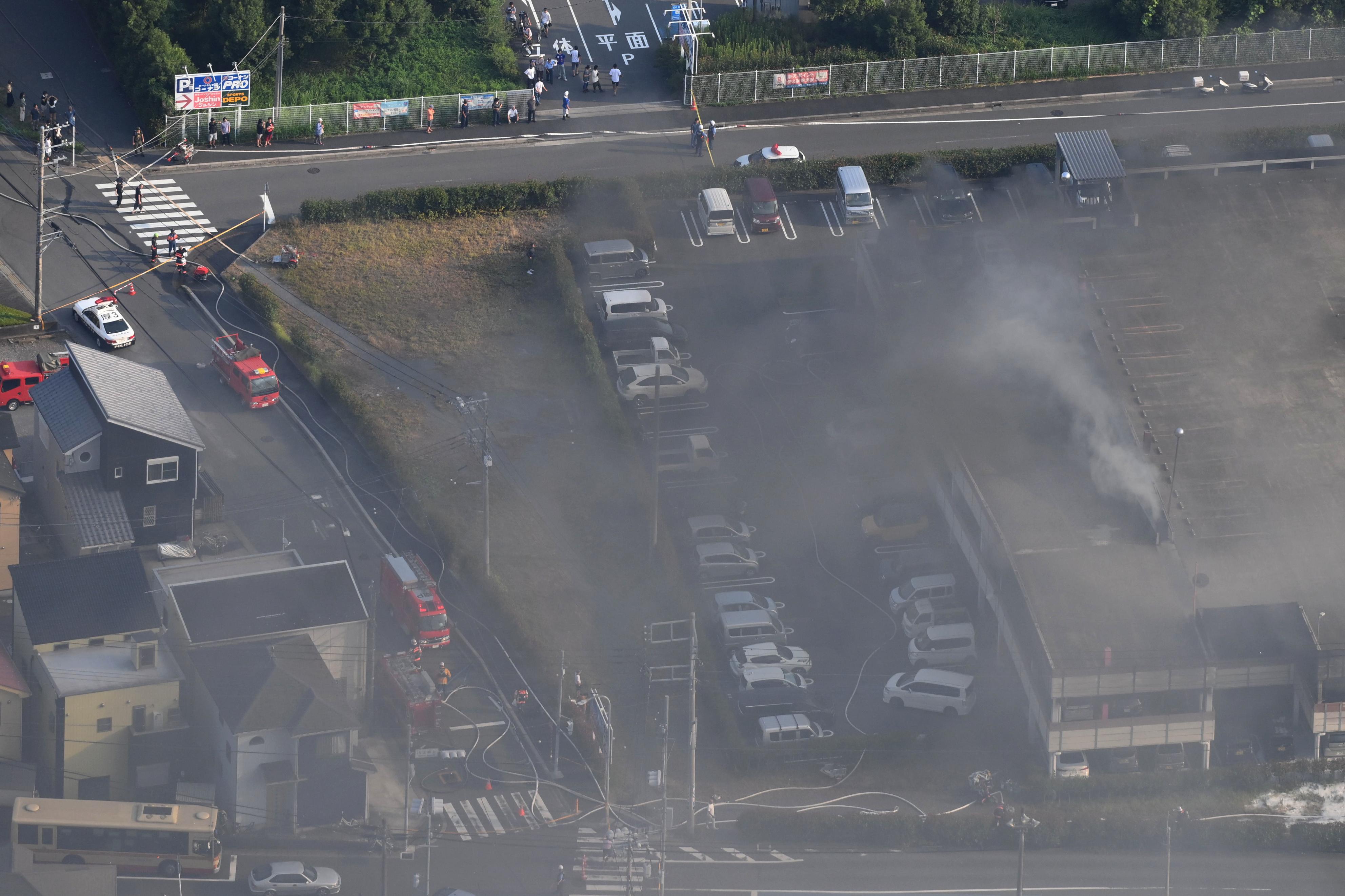 パチンコ 駐車場 火災