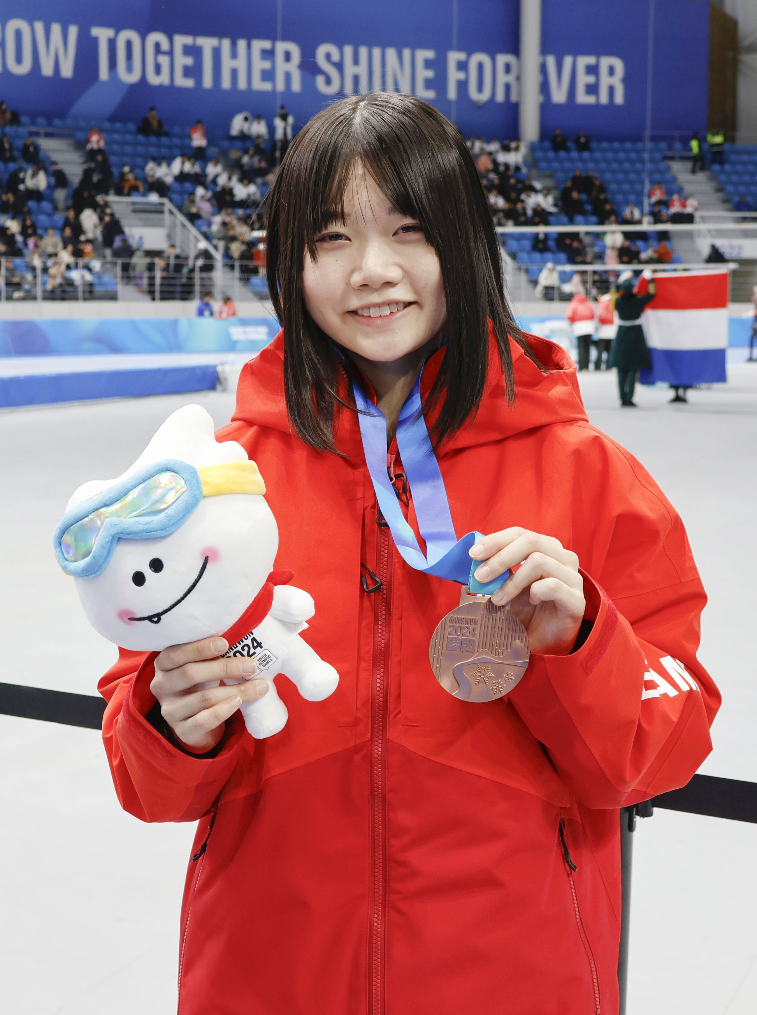 スピードスケート女子500メートルで笹渕和花が「銅」 冬季ユース