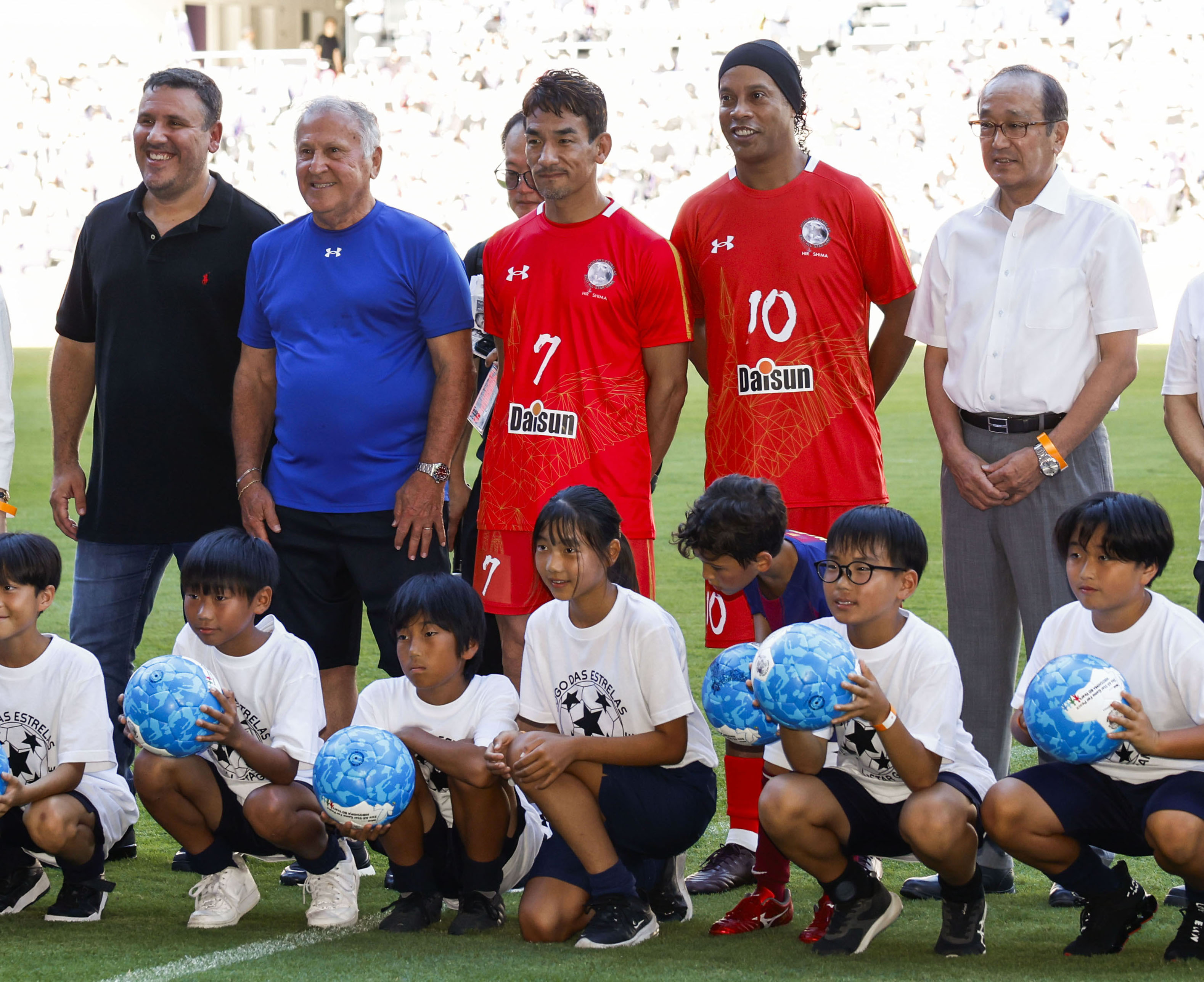 中田英寿氏らが参加し、チャリティーマッチを開催 発起人のジーコ氏