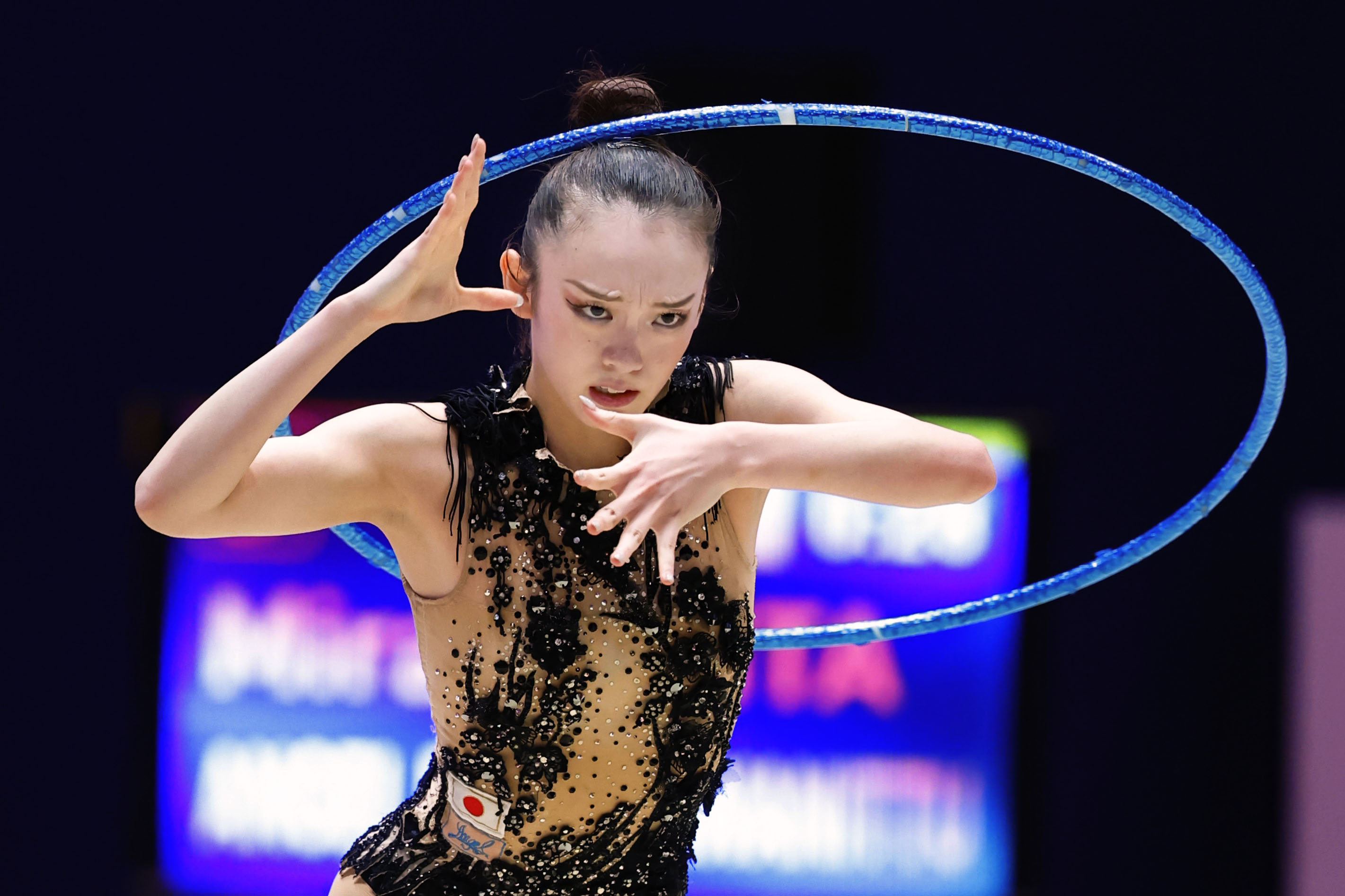 試合着　新体操 喜田未来乃、まずまずの滑り出し「練習してきたことを達成できた部分が