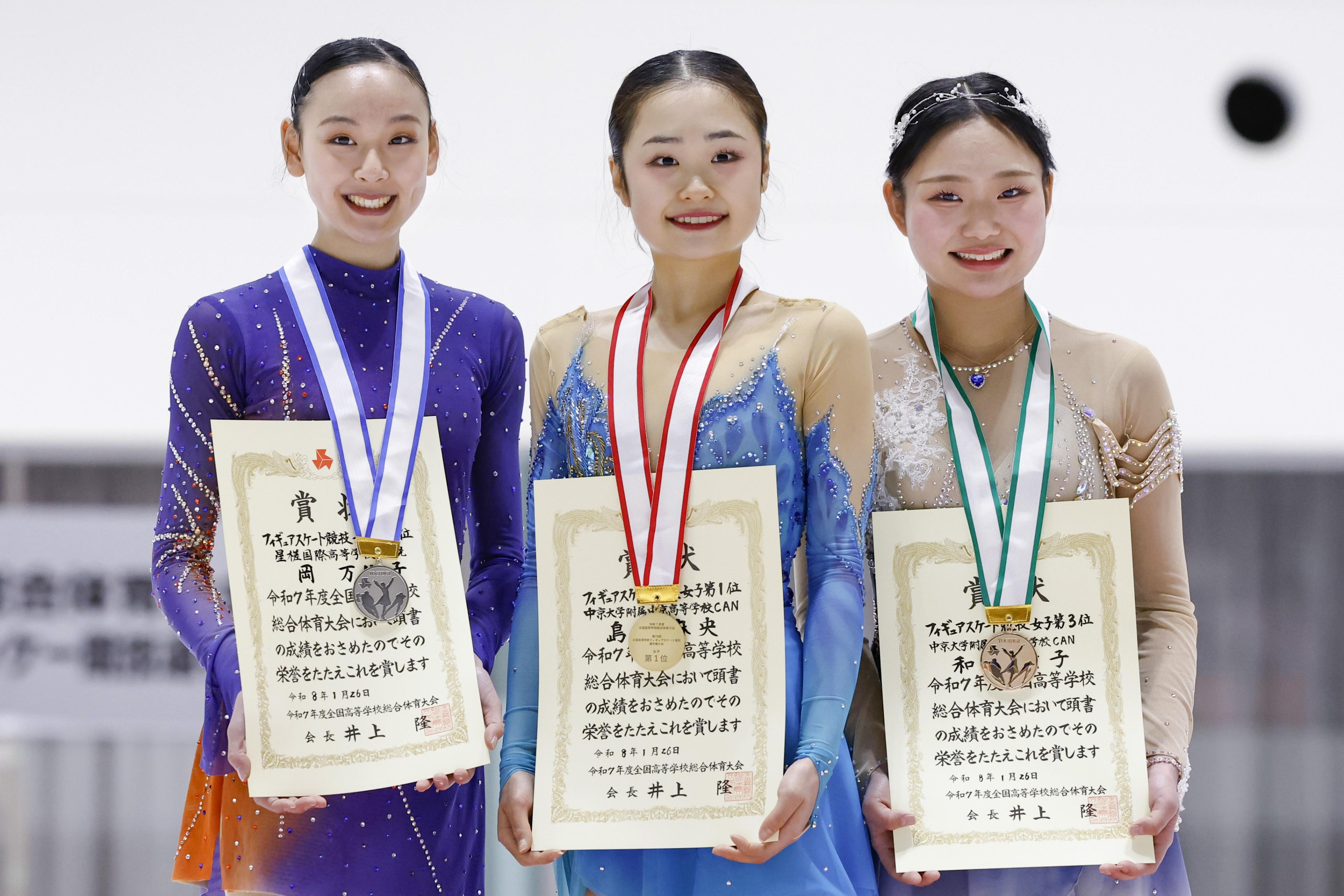 島田麻央V2 全国高校スケート、アイスホッケー選手権最終日
