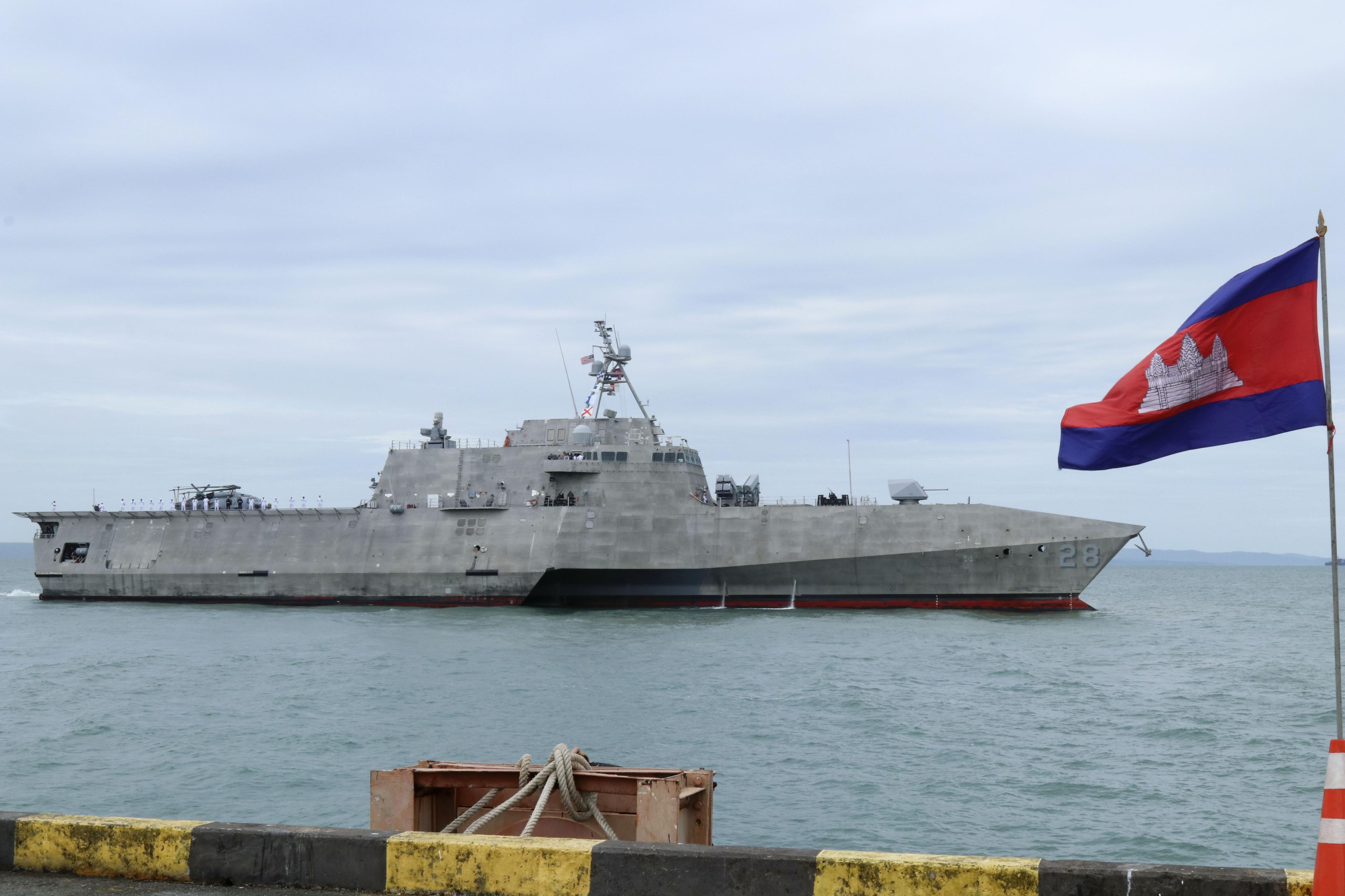 未使用　カンボジア・ポト派反乱軍　1993年　5リエル　P-R1 米軍艦、カンボジアに寄港 中国支援で拡張工事進む海軍基地近く 軍拠点