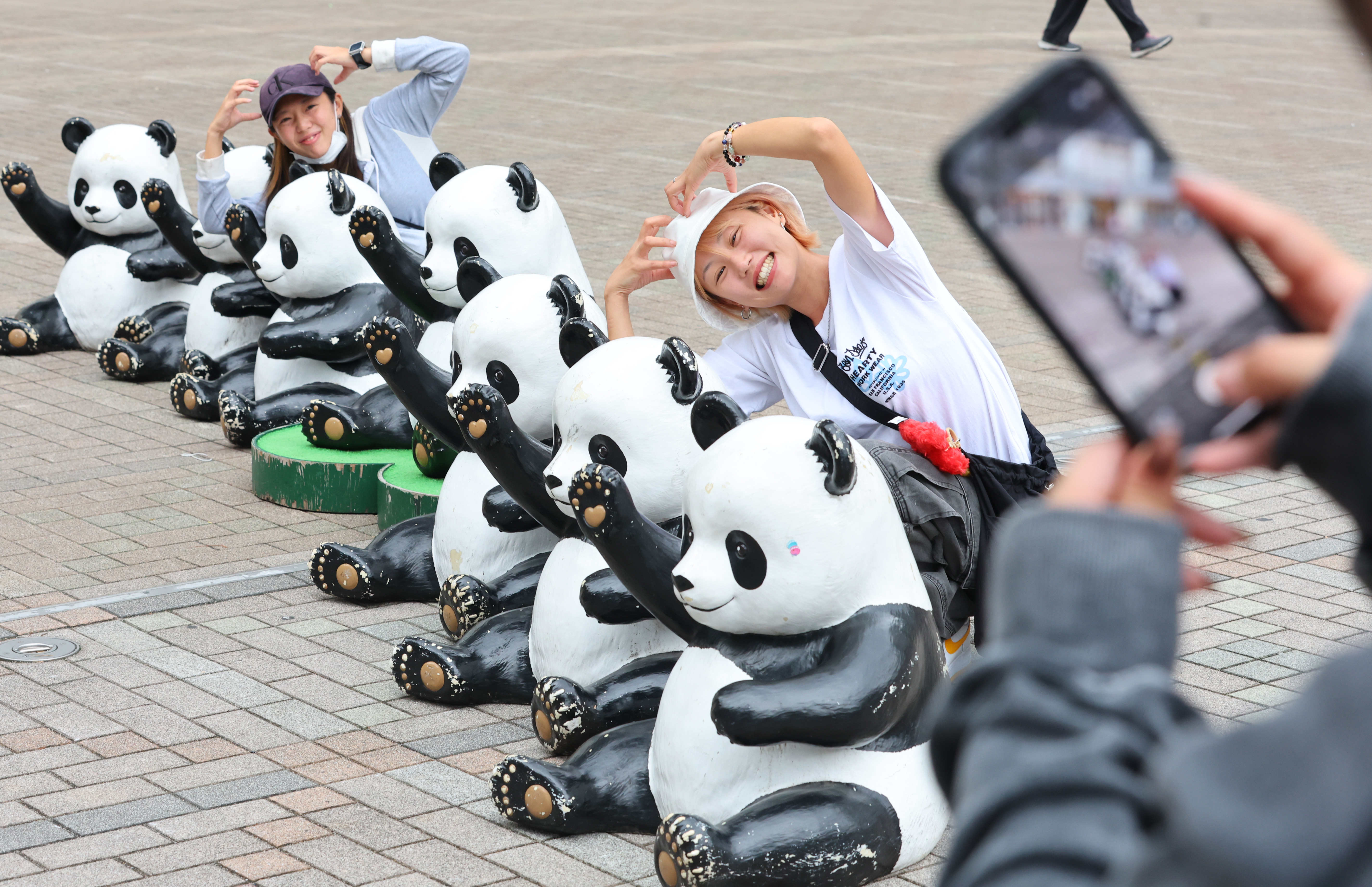 知らぬ間にパンダが動きまわっている？噂の真相は… 東京・御徒町 路上
