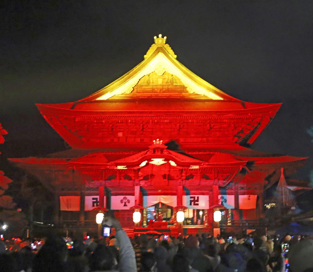 長野 善光寺ライトアップ 医療従事者への感謝を光に サンスポ