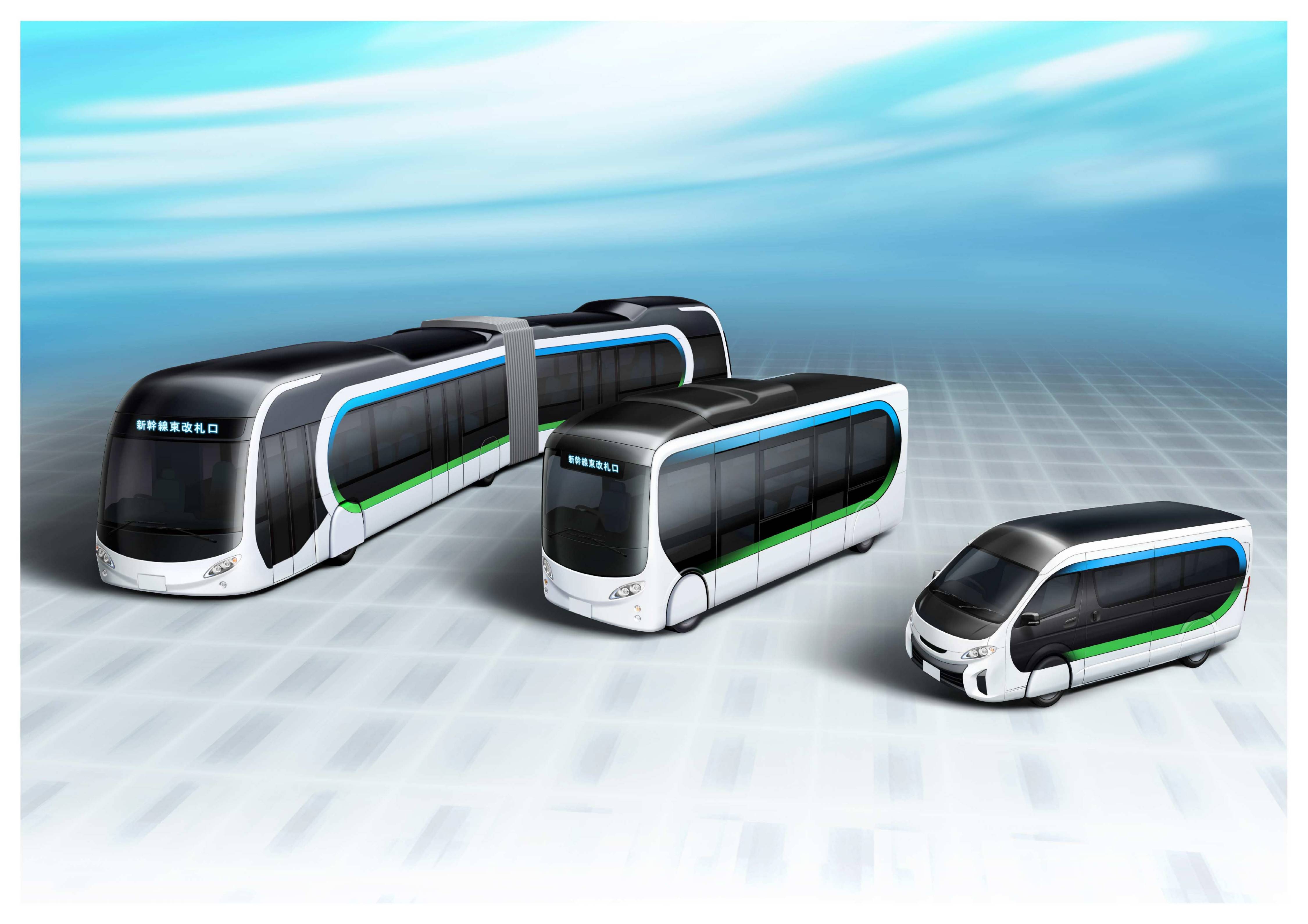 連節バスで観光客ら大量輸送、燃料電池車も活用 新幹線延伸を見据えた