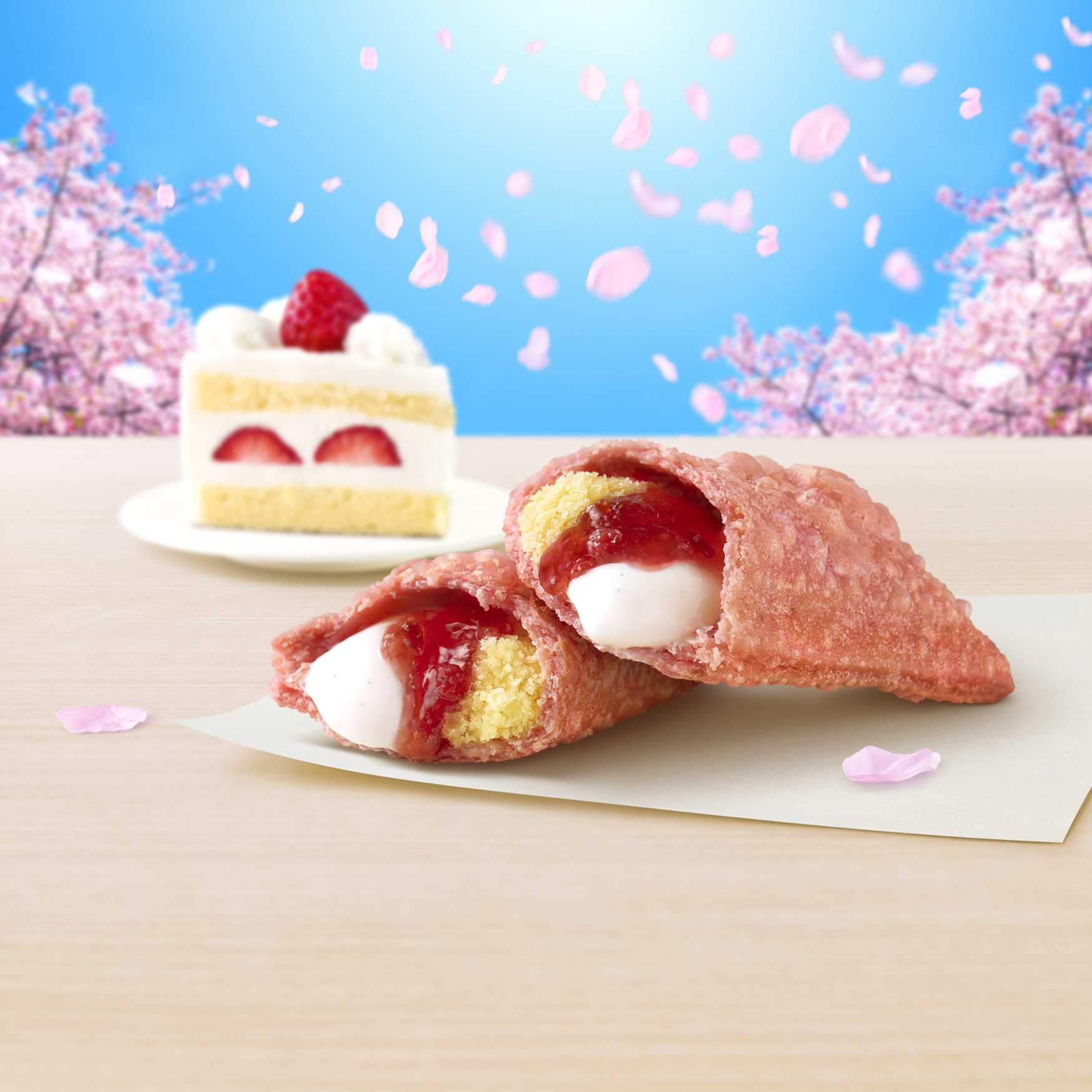 マクドナルド新作「いちごショートケーキパイ」11日発売！3層仕立ての