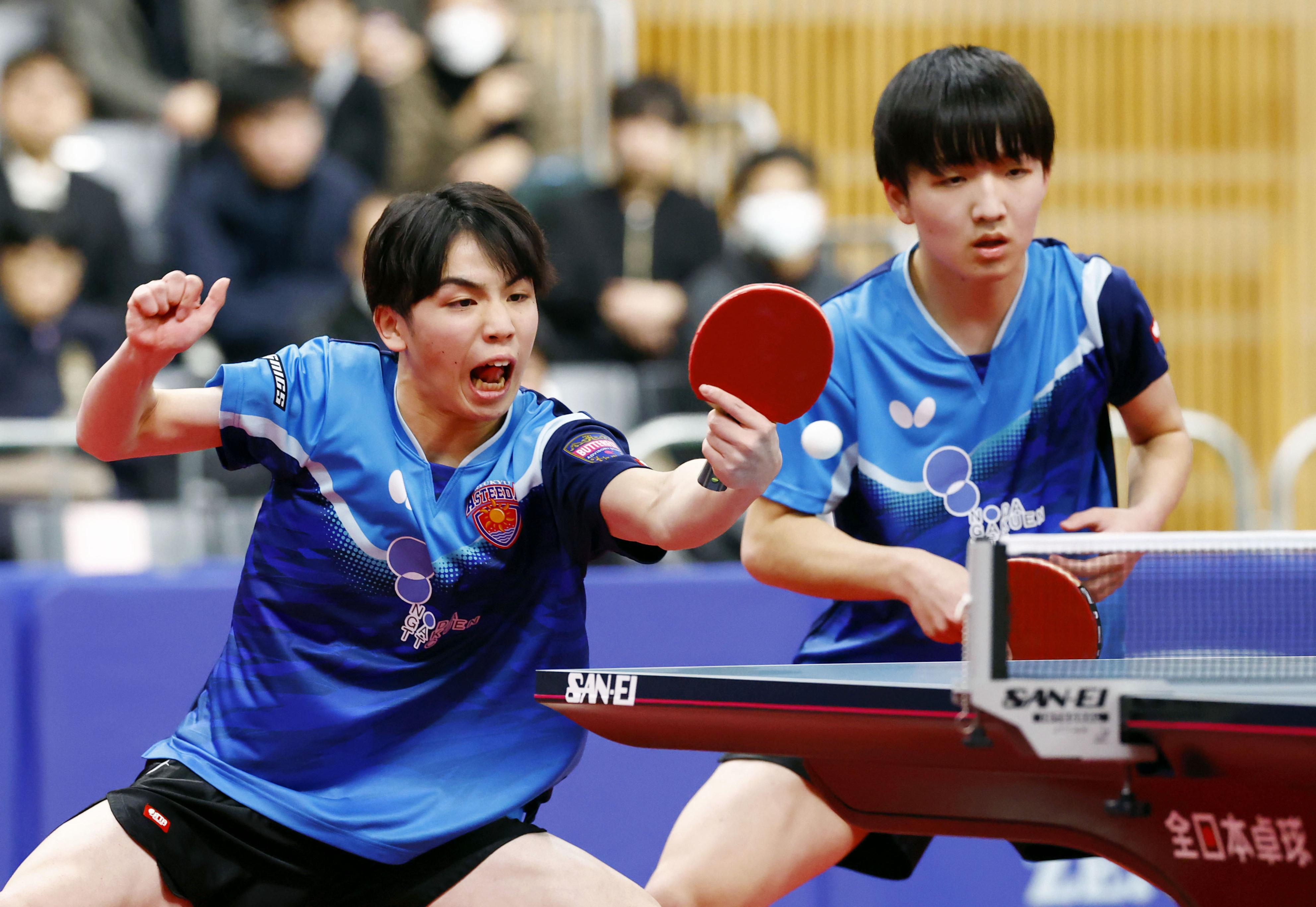 岩井田駿斗、中野琥珀組が4強入り 全日本選手権ダブルス／卓球
