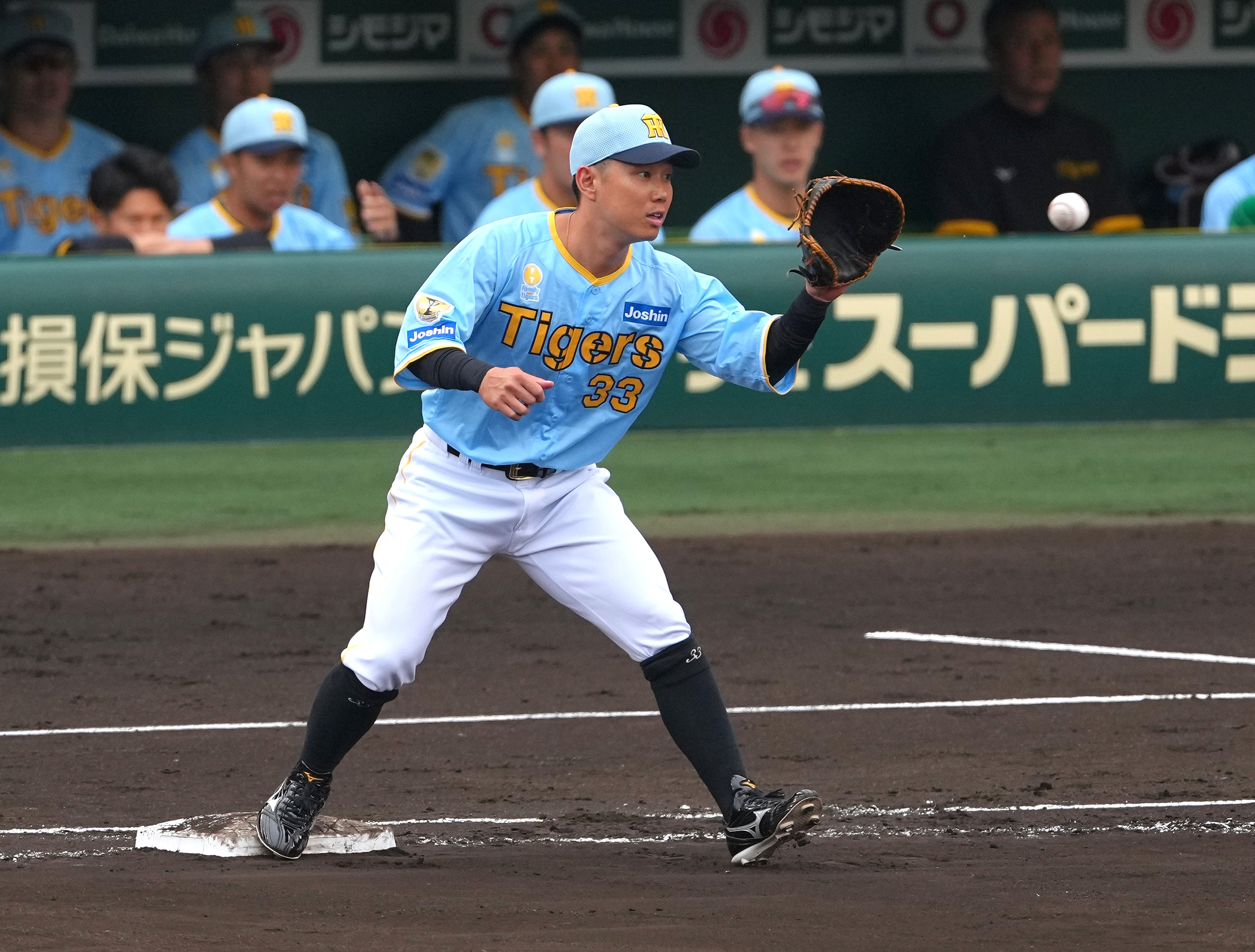 阪神・糸原健斗、代役一塁務め「守備はドキドキしながらやってい