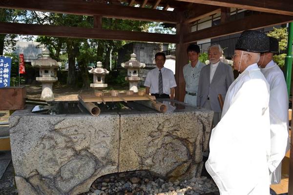 被爆「手水鉢」72年ぶり復活－爆風による外観の欠落はそのままに