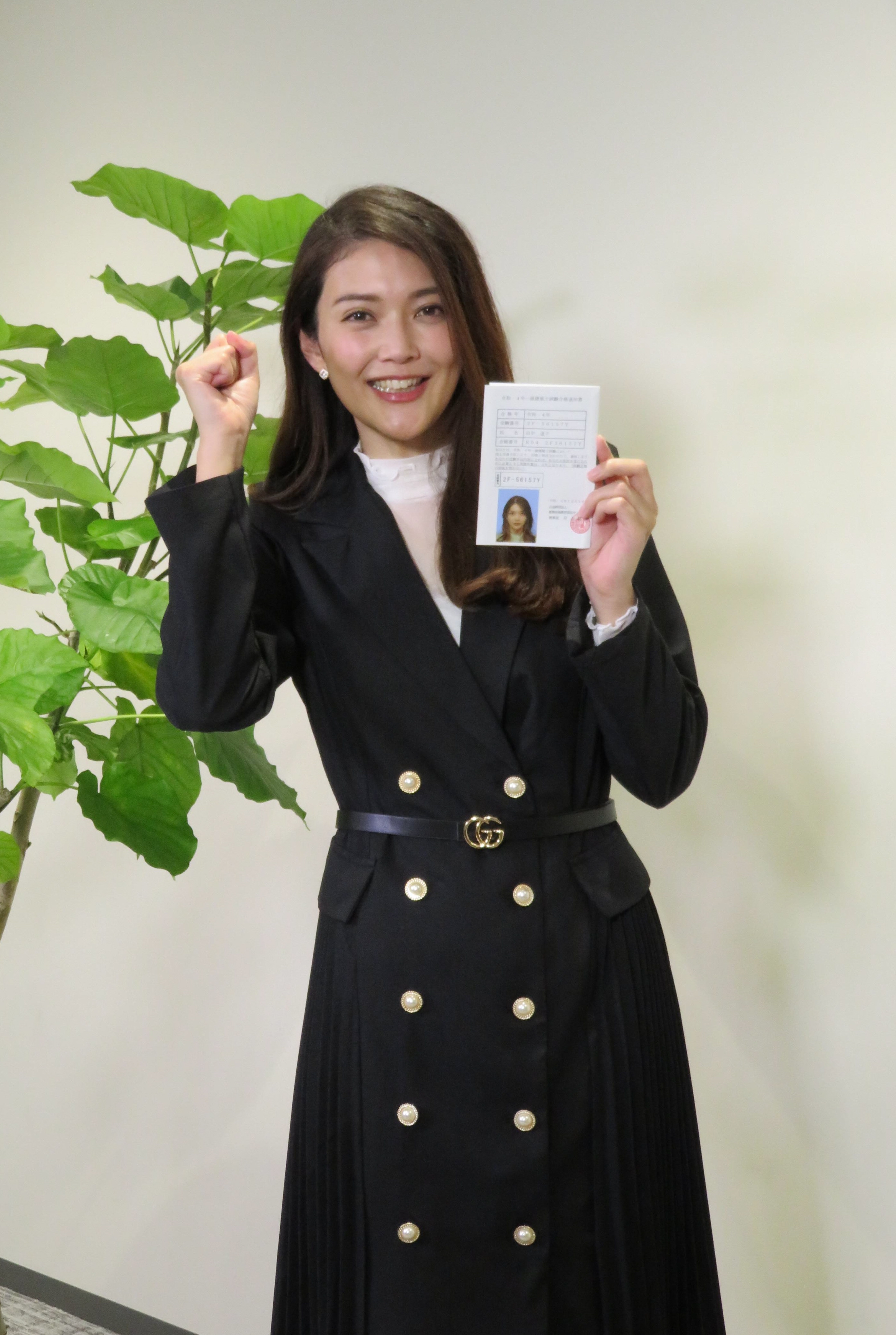 田中道子が一級建築士試験に合格し、二刀流女優に 「将来はオスカーの