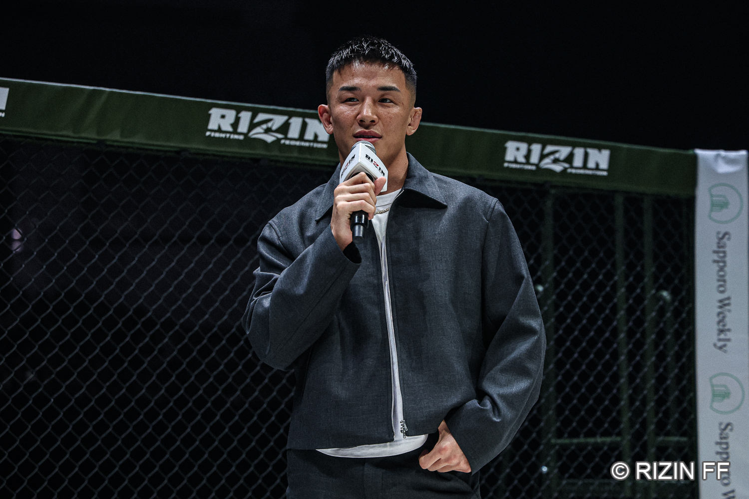RIZIN札幌大会】萩原京平「（朝倉）未来～～！わけわからん口、叩け