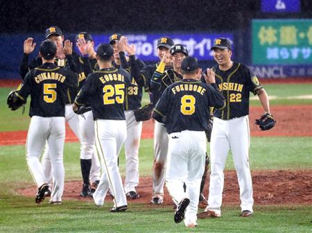 阪神がｃｓファーストステージ突破 雨の中 守護神 藤川が気迫の２回無失点で ２年前の雪辱 イザ