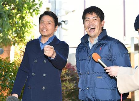 下嶋兄 パパ峰竜太同伴で結婚会見 相手の３０代ｃａから逆プロポーズ 1 2ページ サンスポ