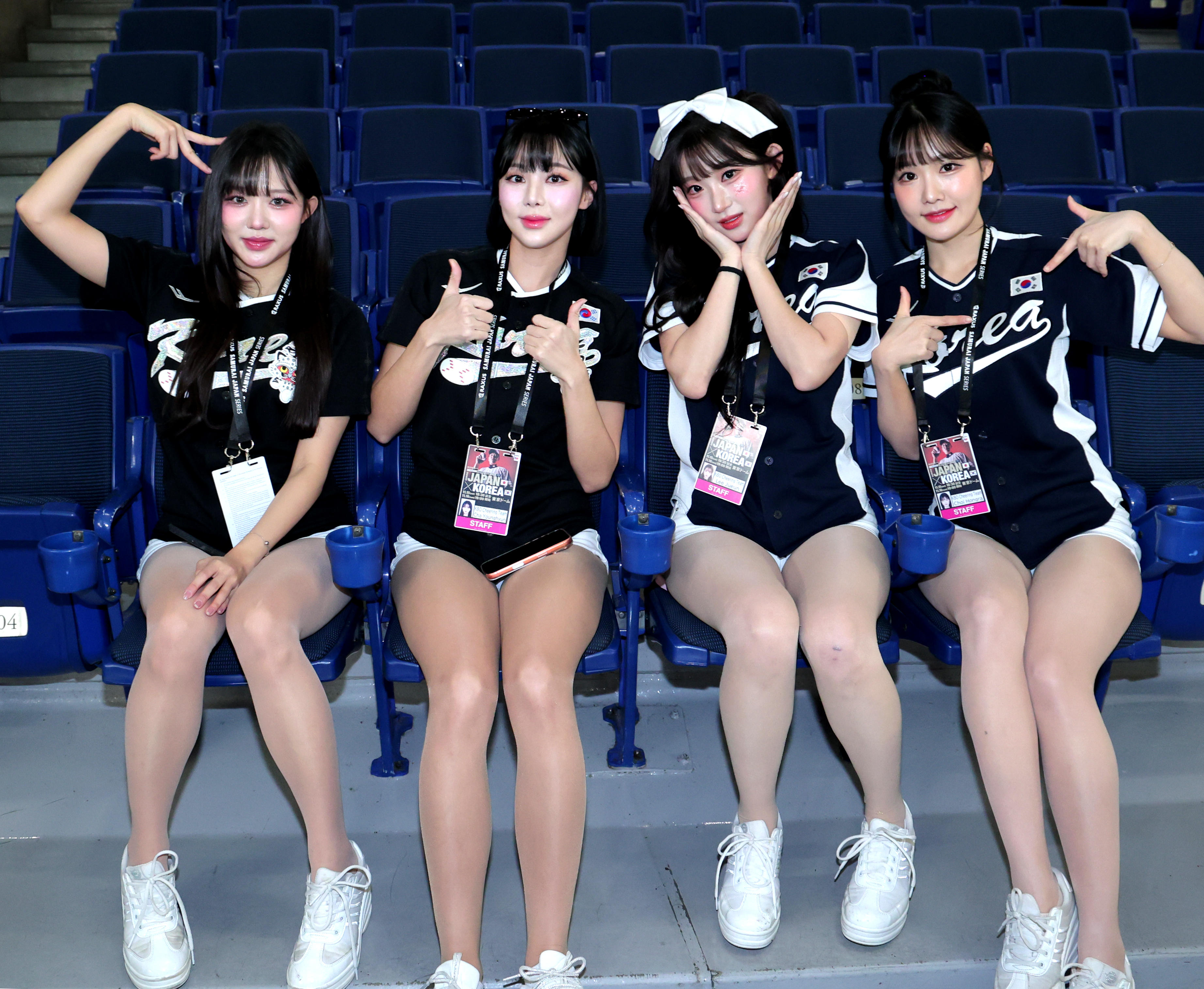 韓国美女チア軍団、東京ドームに集結 美脚ショーパン姿で連夜の応援