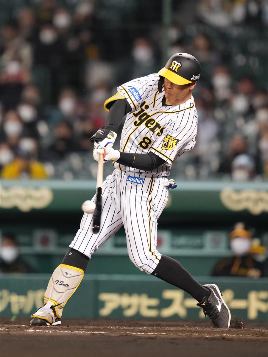 阪神D1位・佐藤輝、100万円スマイル DAZN バックスクリーン