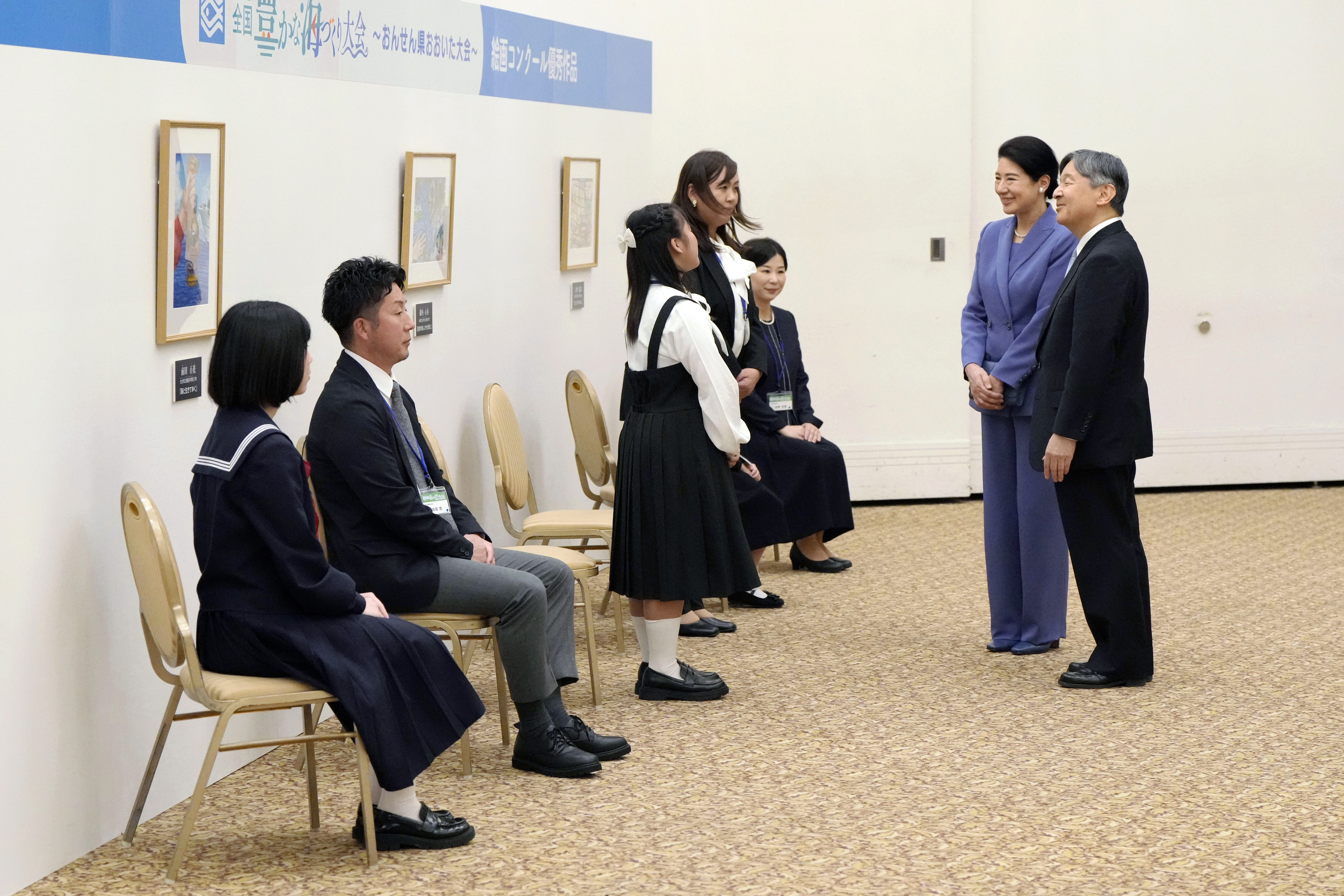 天皇、皇后両陛下、漁業関係者とご懇談 大分県で海づくり大会ご臨席