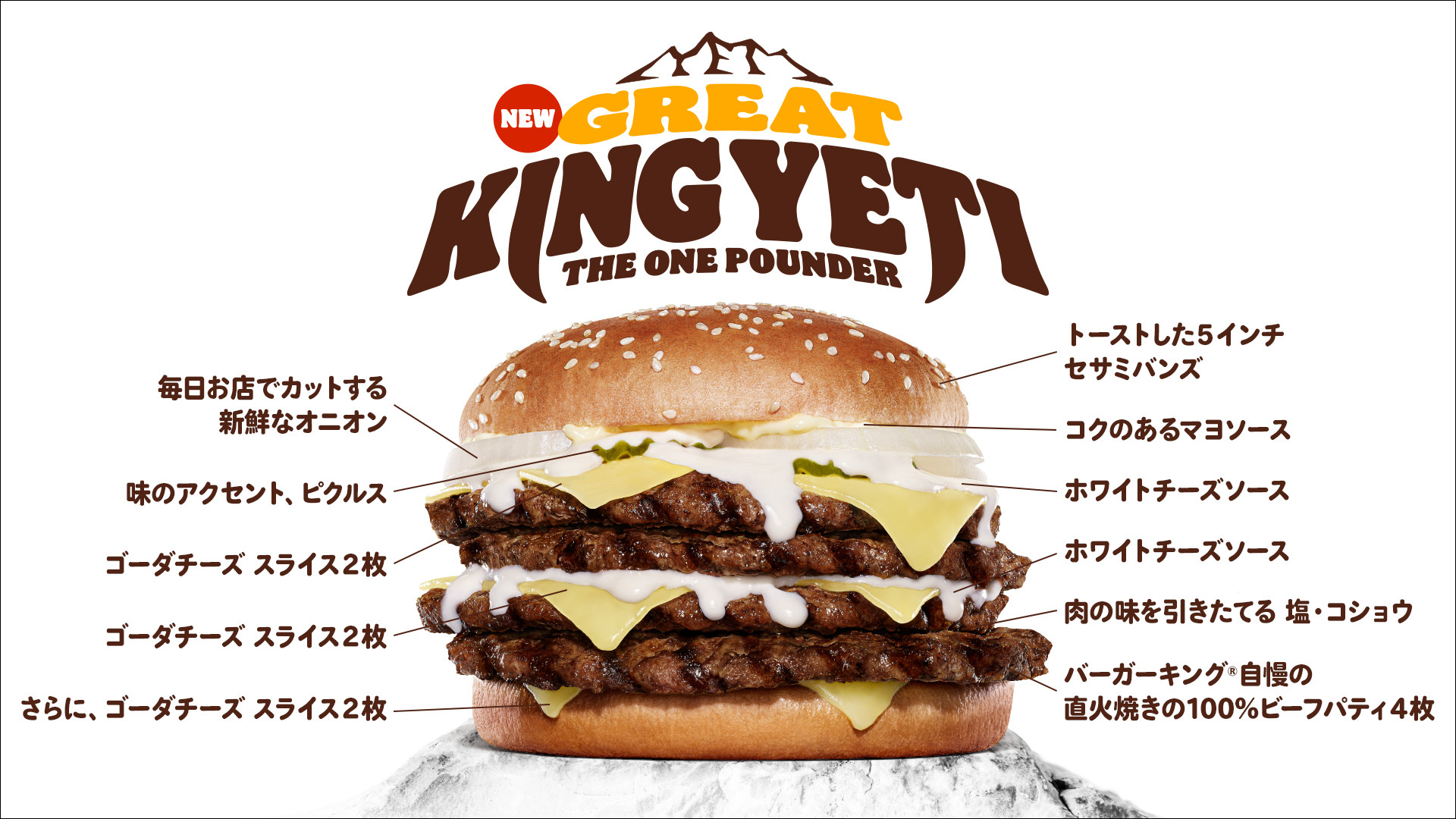 カロリー爆弾」「肉のかたまり」と話題 バーガーキングの人気「ワン