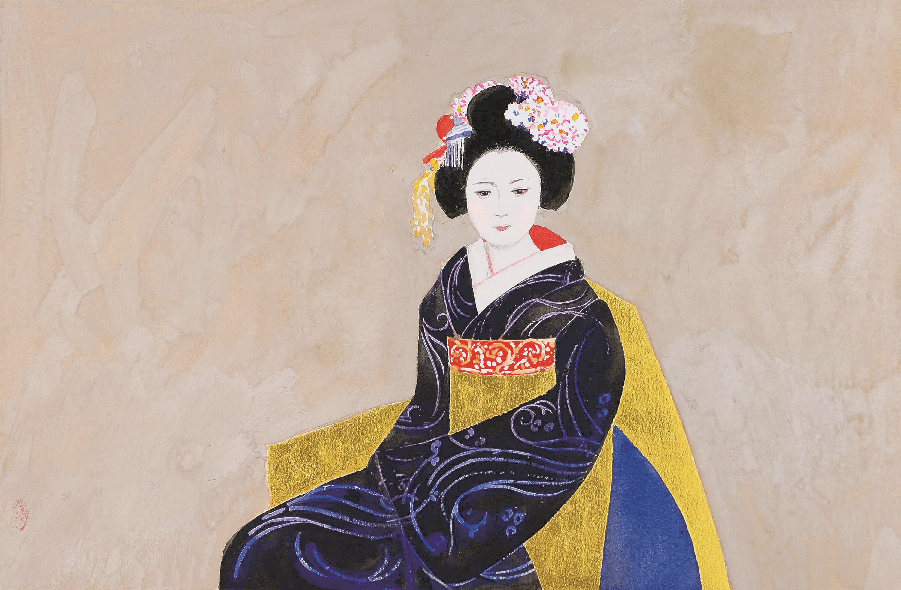 安野光雅が描く洛中洛外】もう一度見たい作品20位 「舞妓」 - 産経