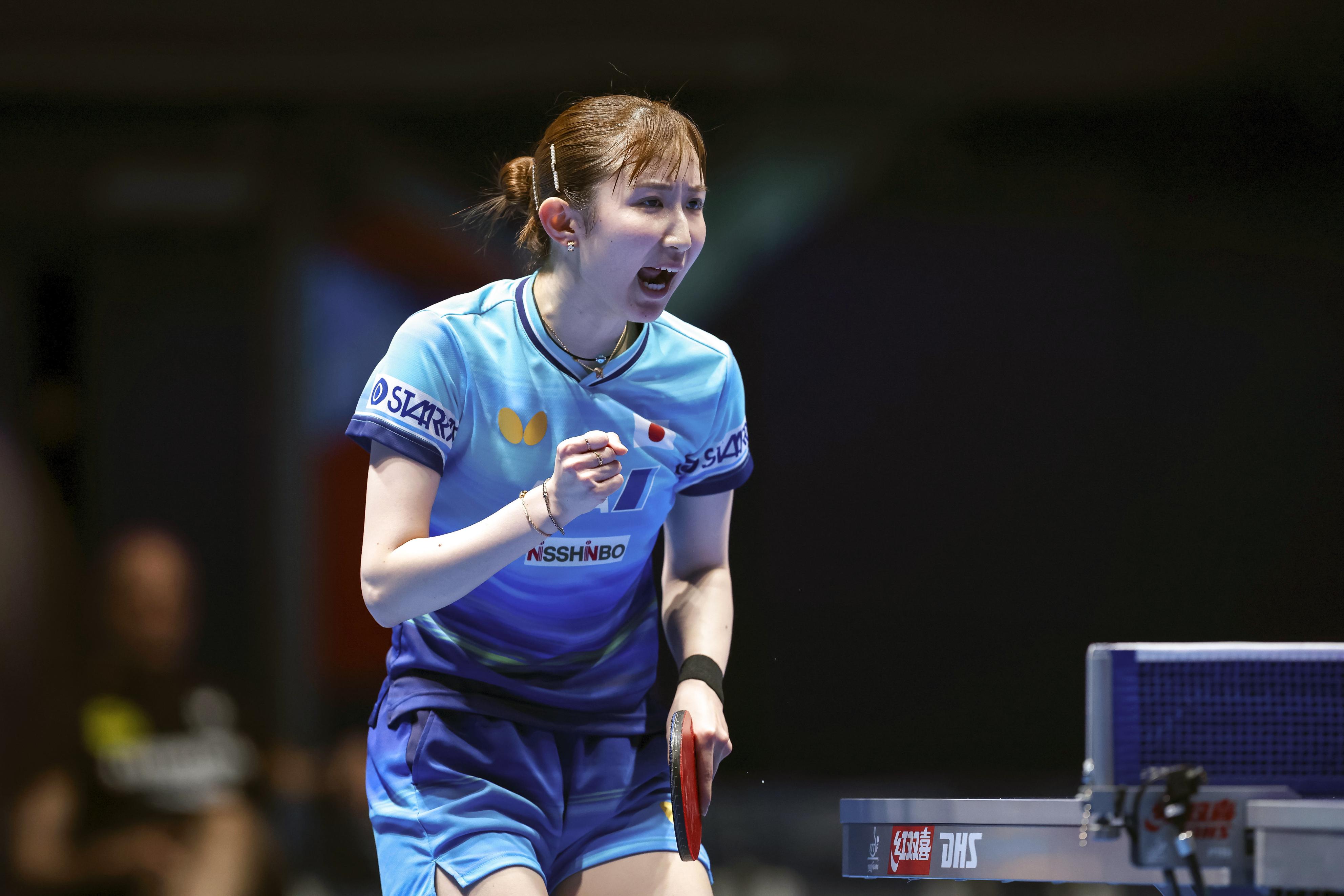 早田ひな、62歳選手と対戦「緊張感を持ちながらプレーした」 日本女子