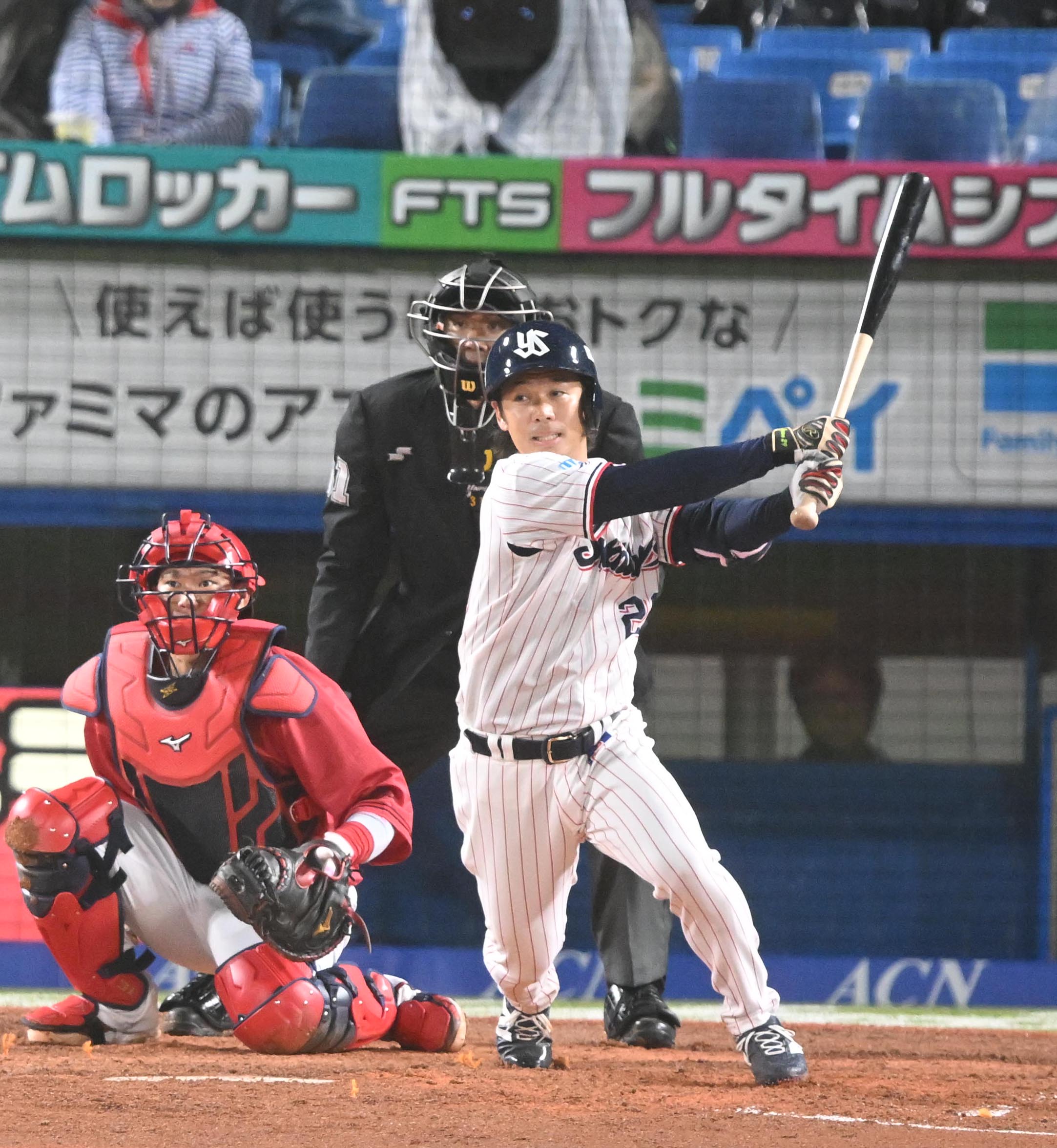 ヤクルト・小川泰弘、中前適時打で追加点 プロ入りから14年連続安打 