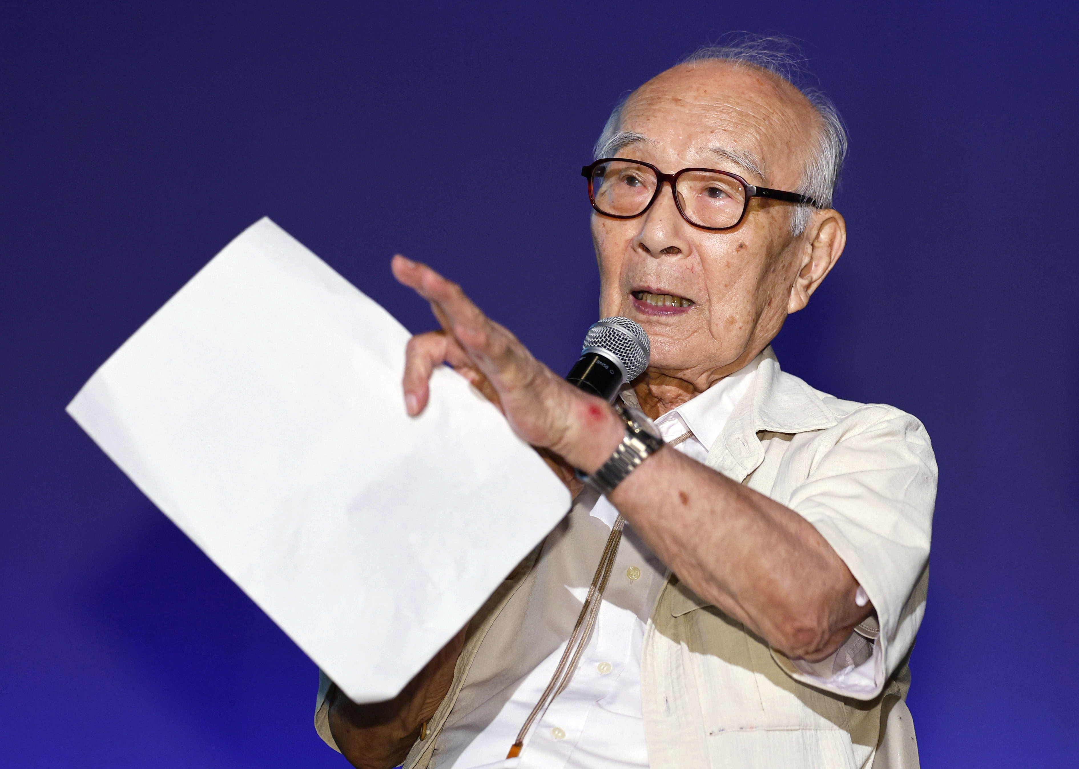 核廃絶の願い「世界中に」被団協・田中熙巳代表委員、自らも被爆の長崎