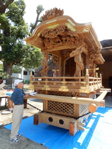 見違えるよう」大阪・吹田のだんじり35年ぶり大修復 30日に曳行