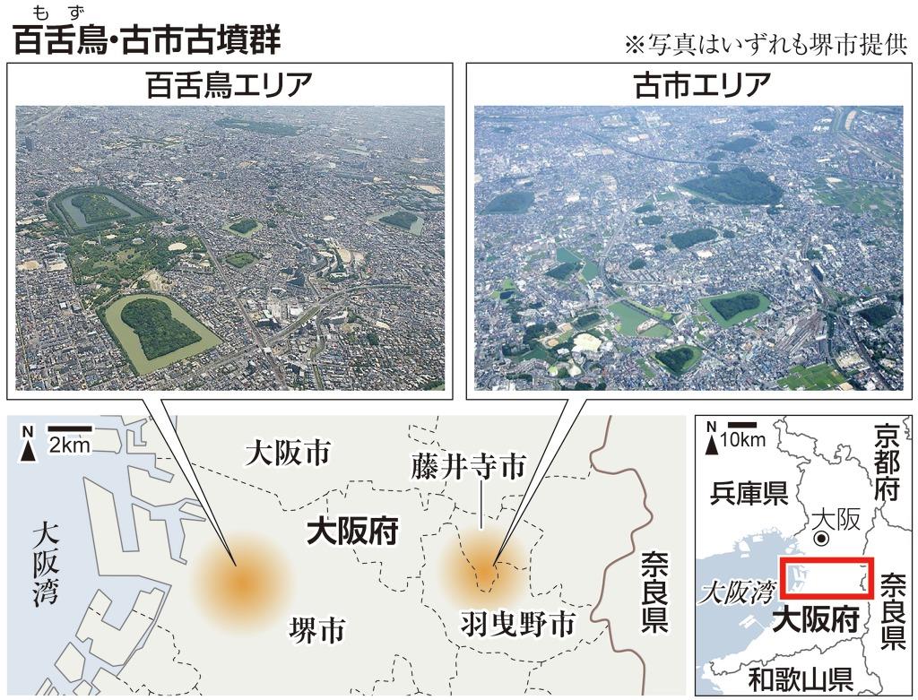 百舌鳥 古市古墳群 世界遺産へ 全４９基 ユネスコに登録勧告 1 2ページ サンスポ